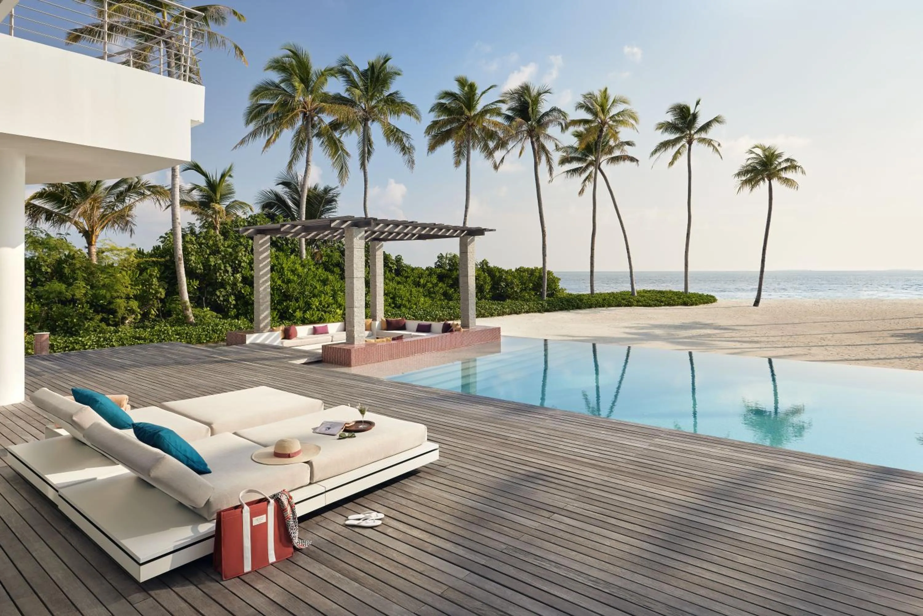Pool view in Jumeirah Olhahali Island Maldives