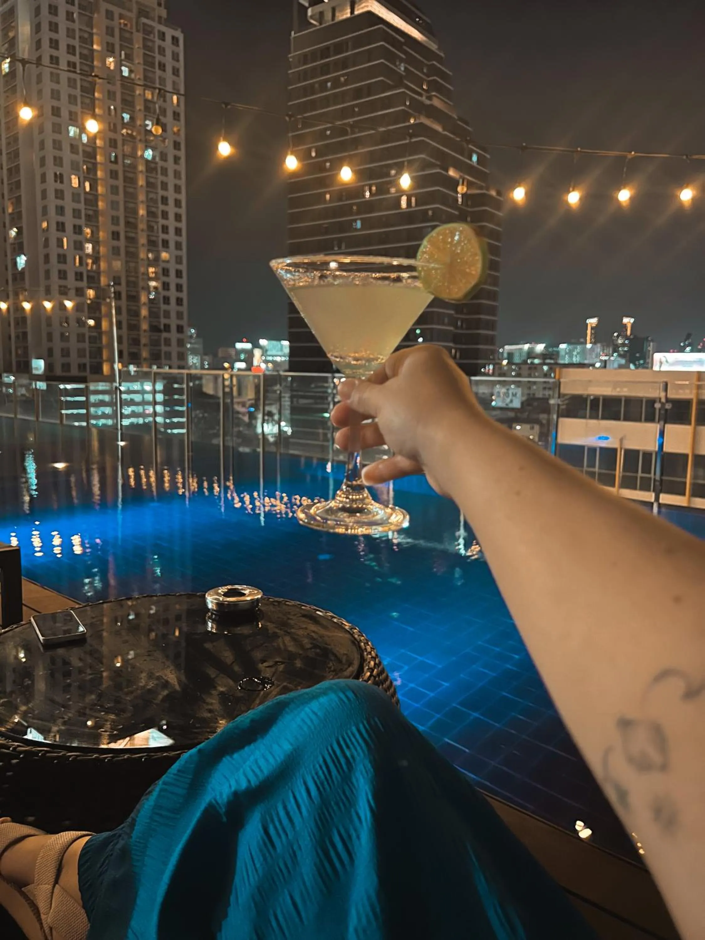 Pool view in De Prime Rangnam Hotel