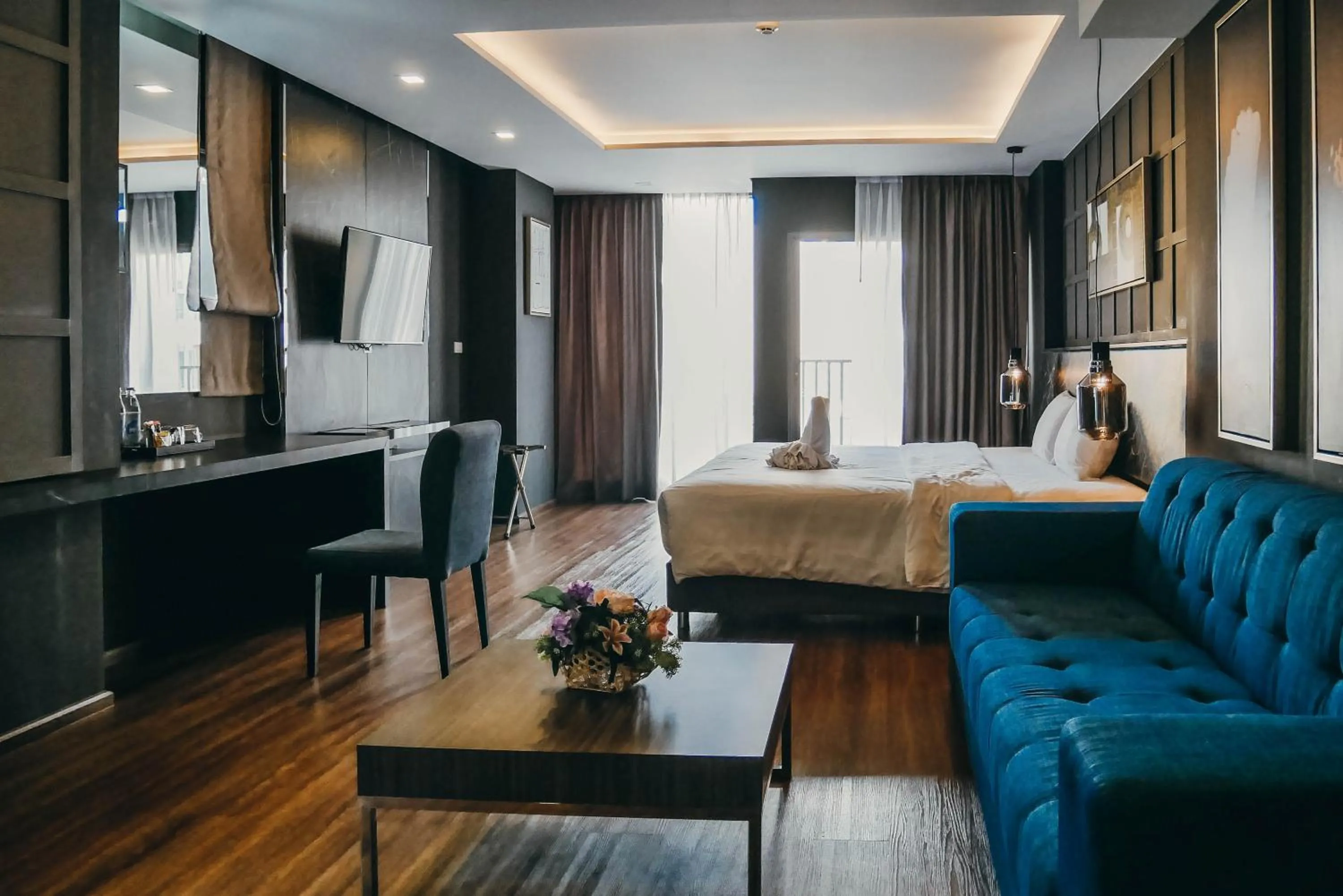 Bed in De Prime Rangnam Hotel