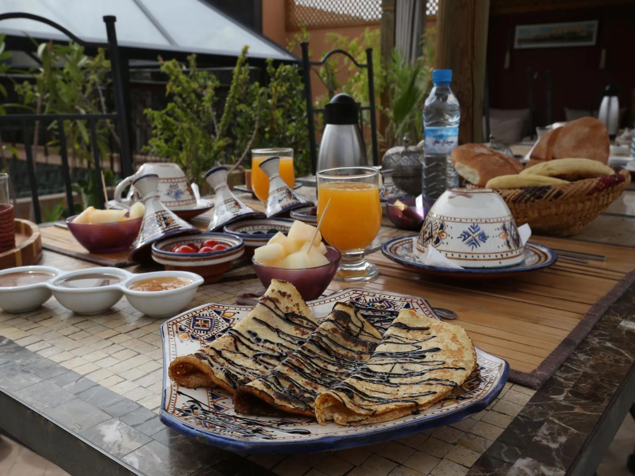 Continental breakfast in Riad Charme d'Orient Adults Only