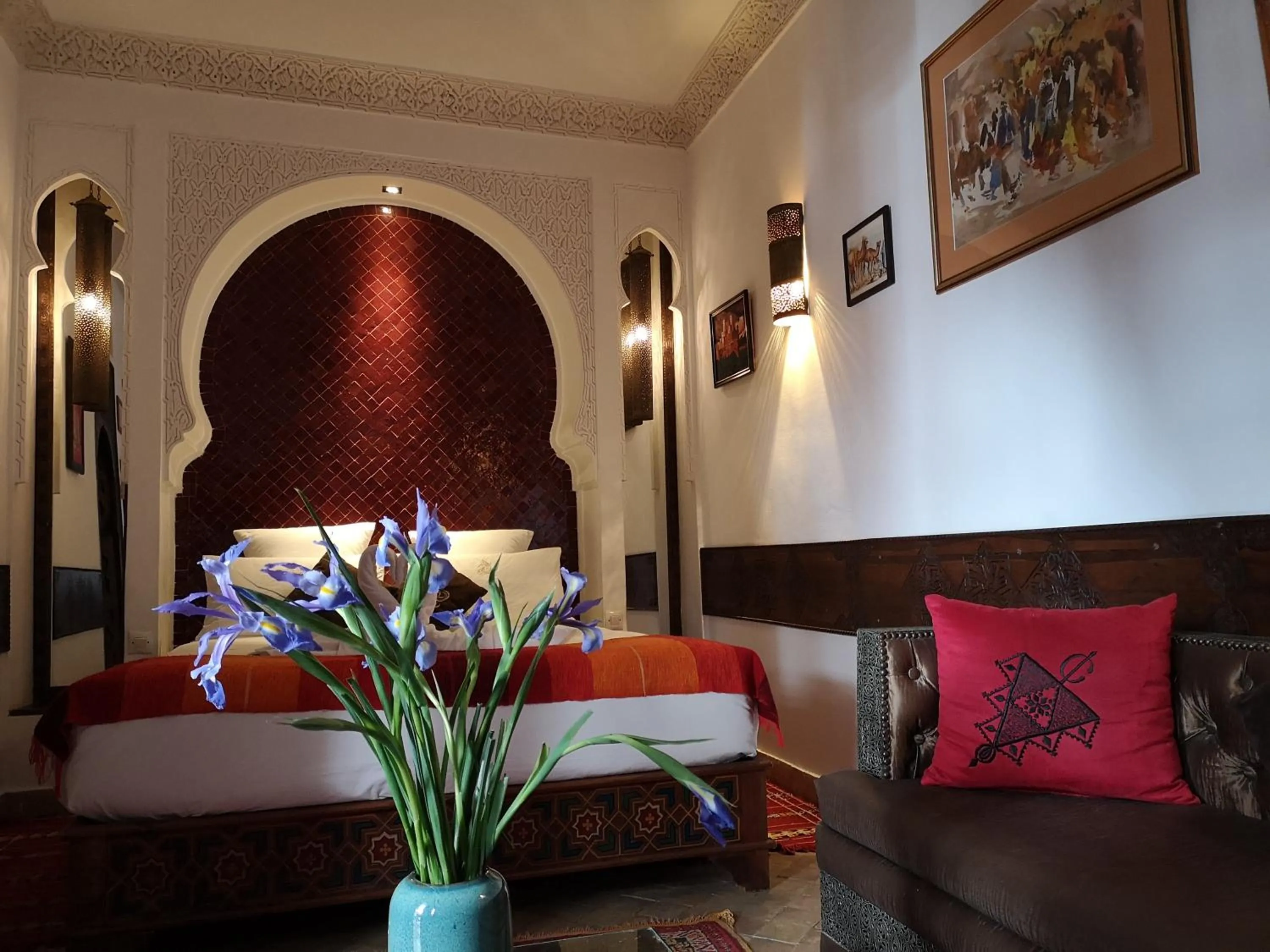 Bedroom, Bed in Riad Charme d'Orient Adults Only