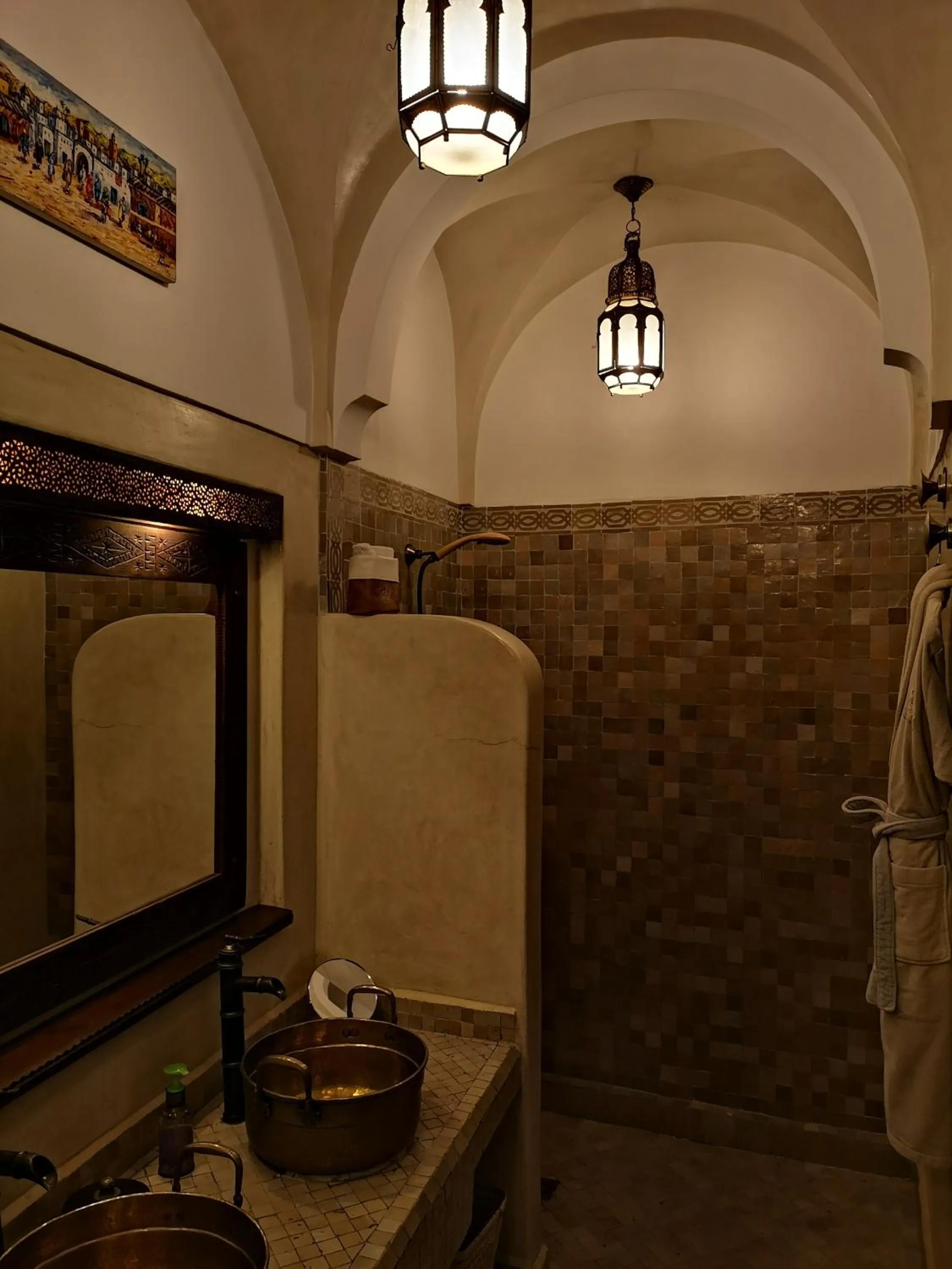 Shower in Riad Charme d'Orient Adults Only