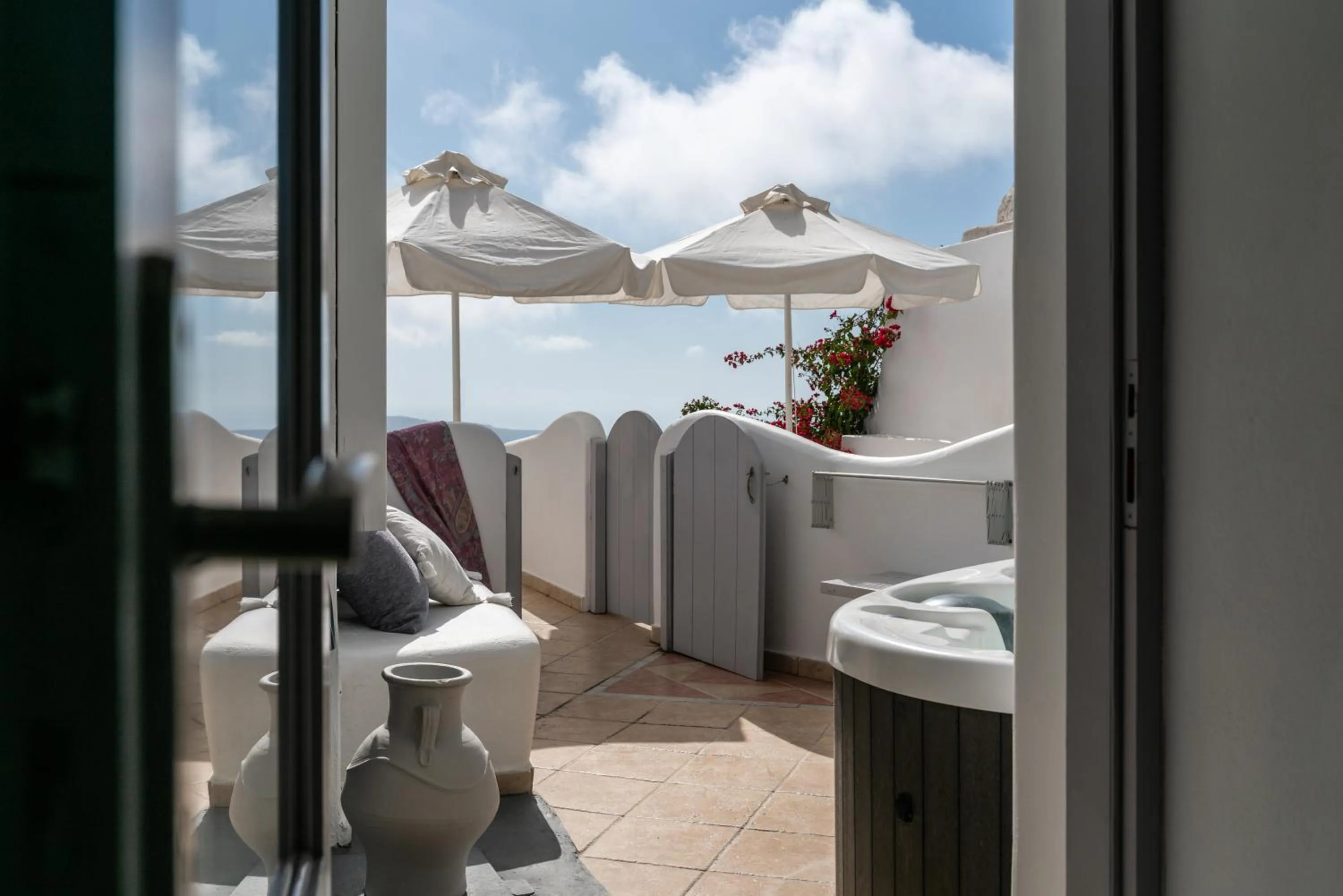 Patio in Nefeli Homes - Adults Only