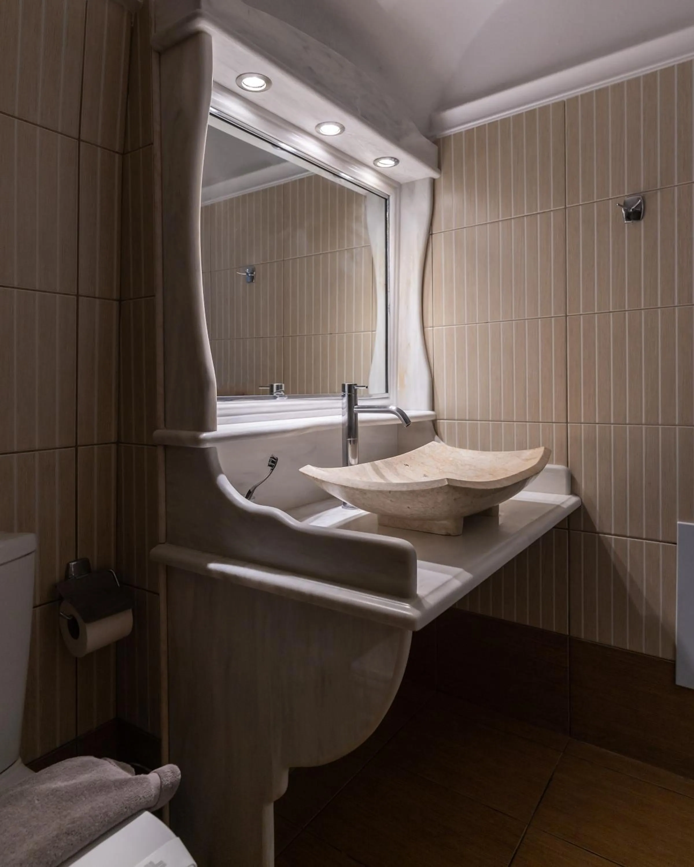 Bathroom, Bed in Nefeli Homes - Adults Only