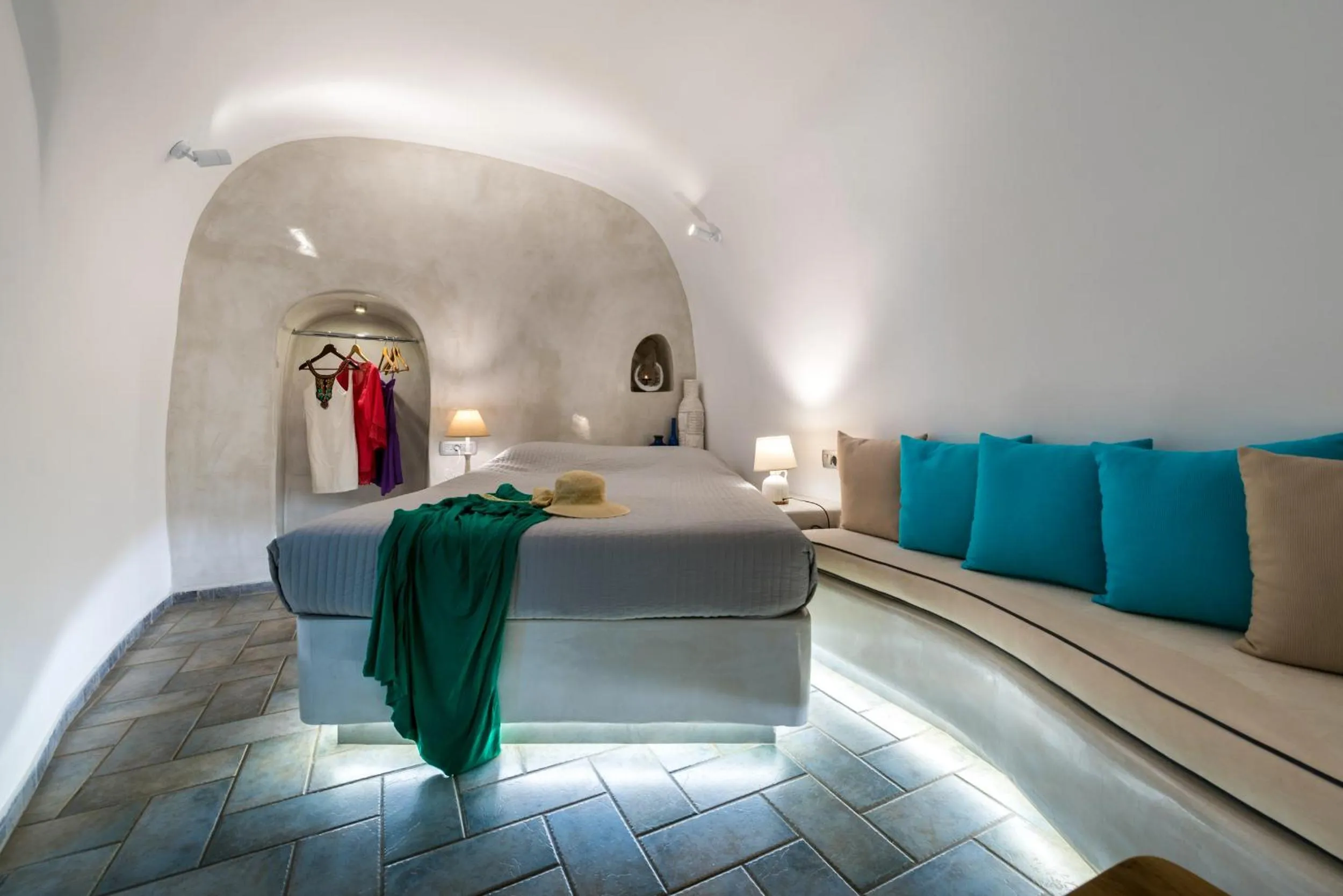 Bedroom, Bed in Nefeli Homes - Adults Only