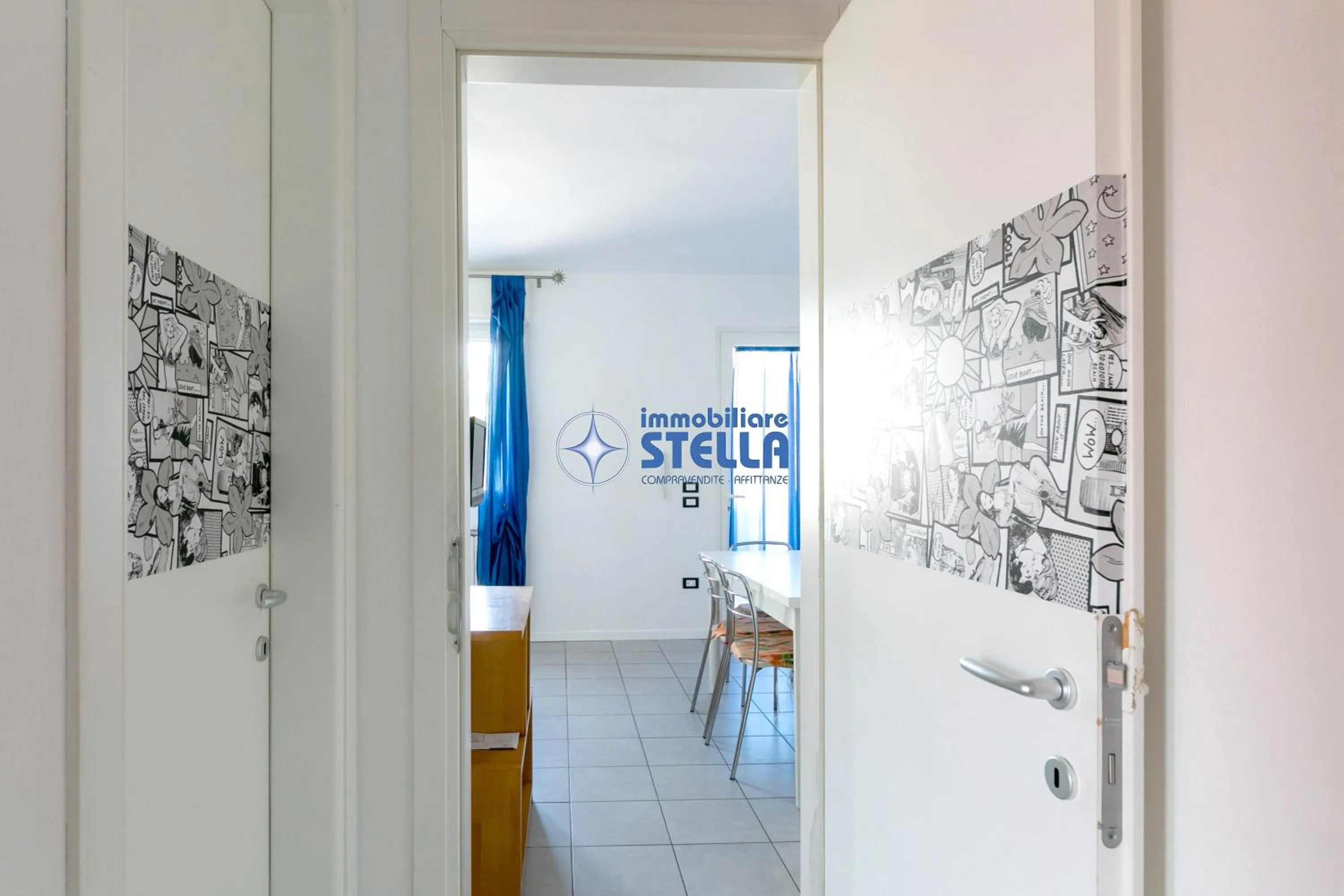 Text overlay in Condominio Milan