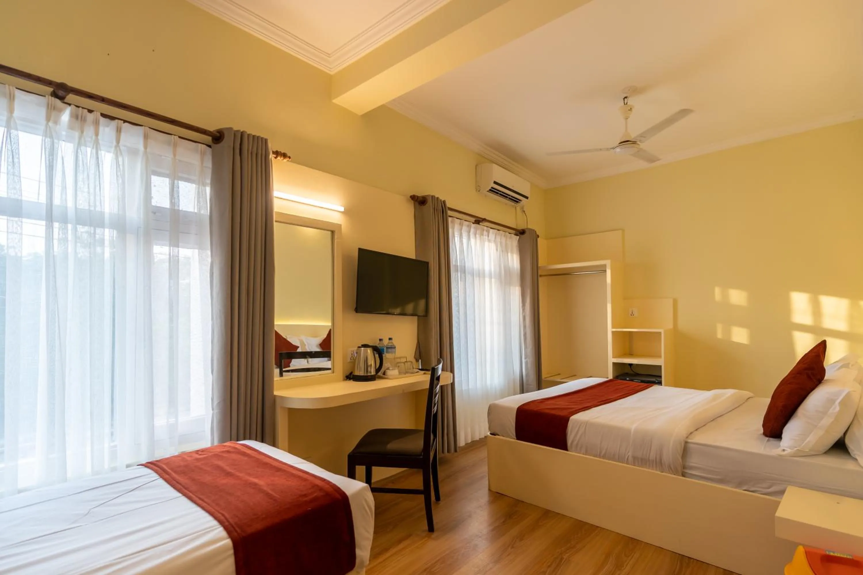 Bed in Hotel Peaceland Lumbini