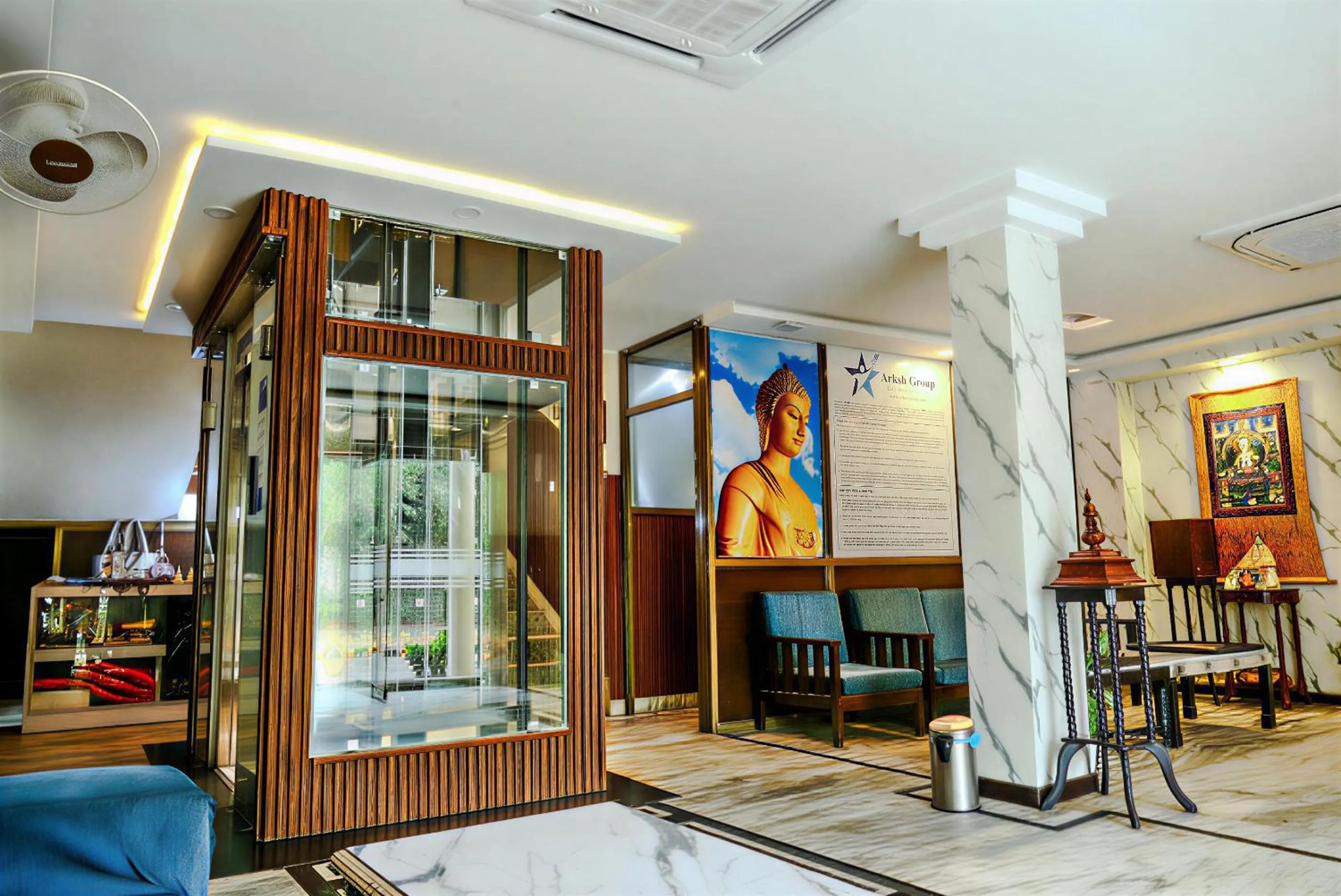 Living room in Hotel Peaceland Lumbini