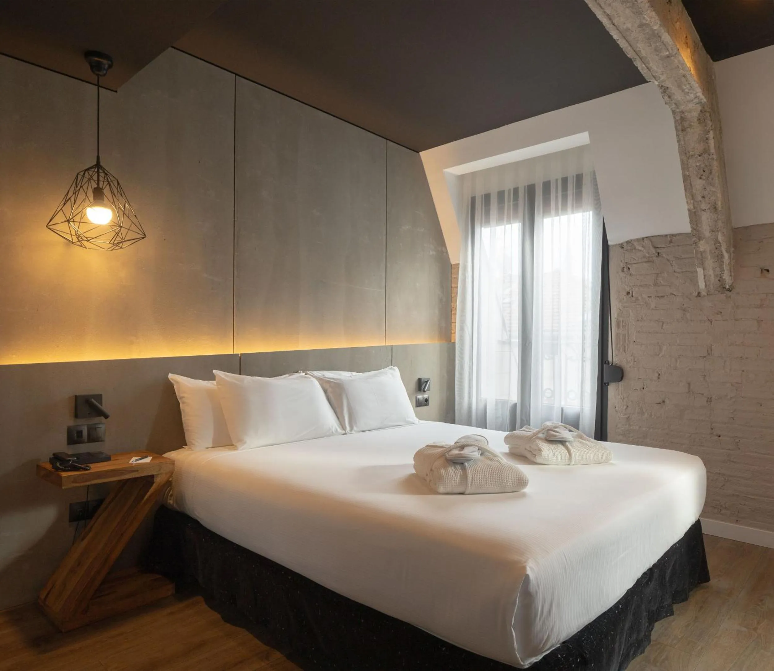 Bed in Hotel Tayko Bilbao