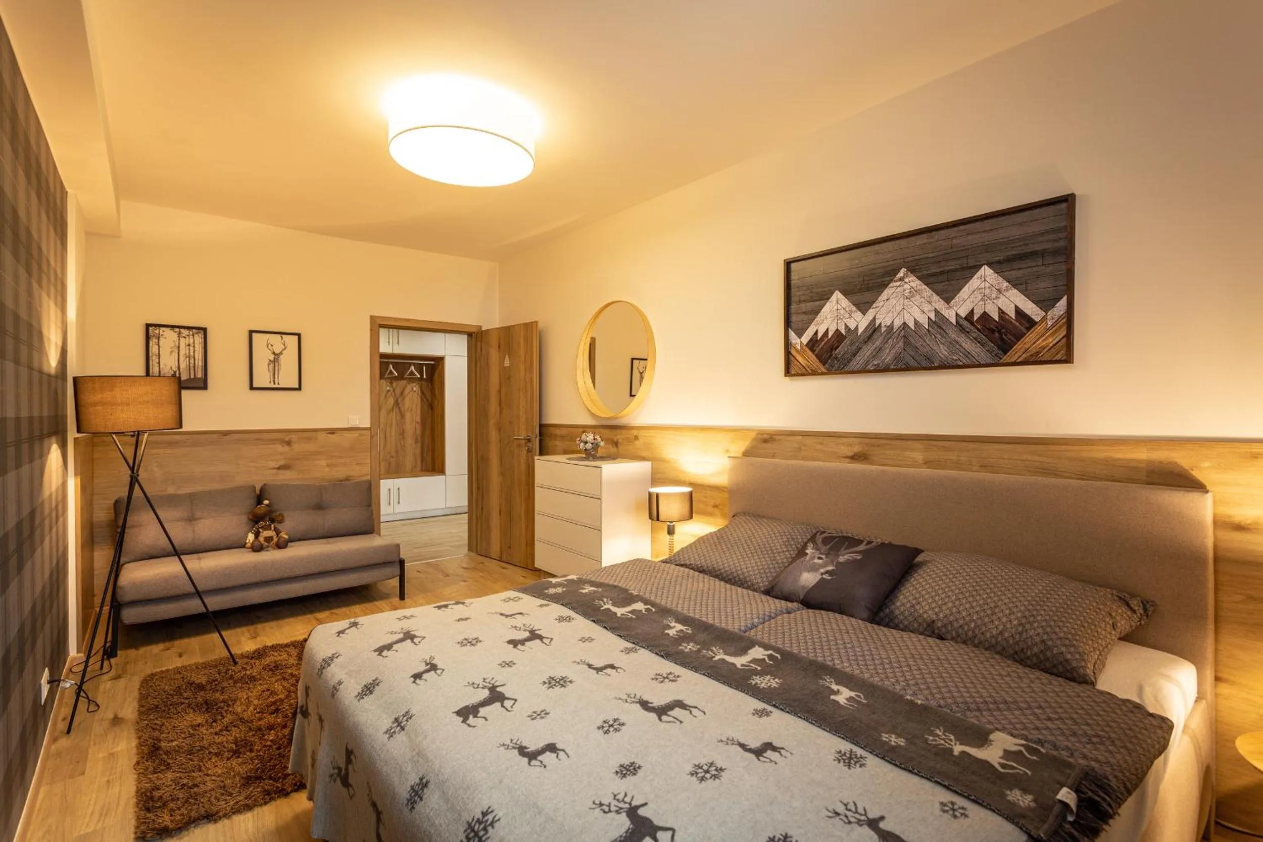 Bedroom, Bed in Aparthotel Klínovec Views