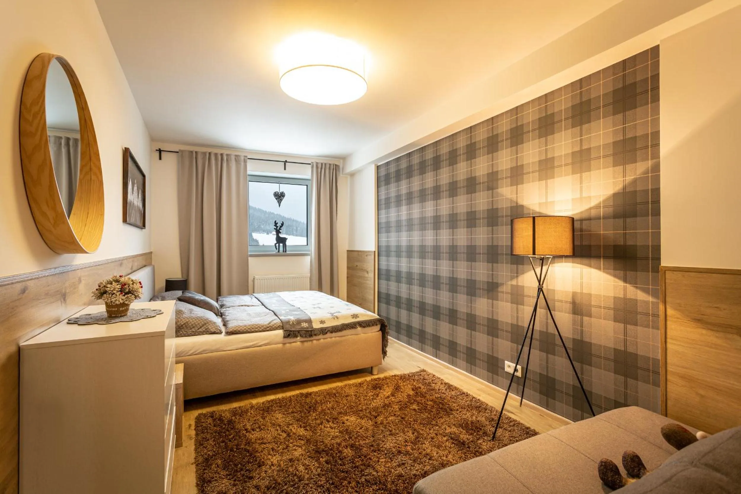 Bedroom, Bed in Aparthotel Klínovec Views