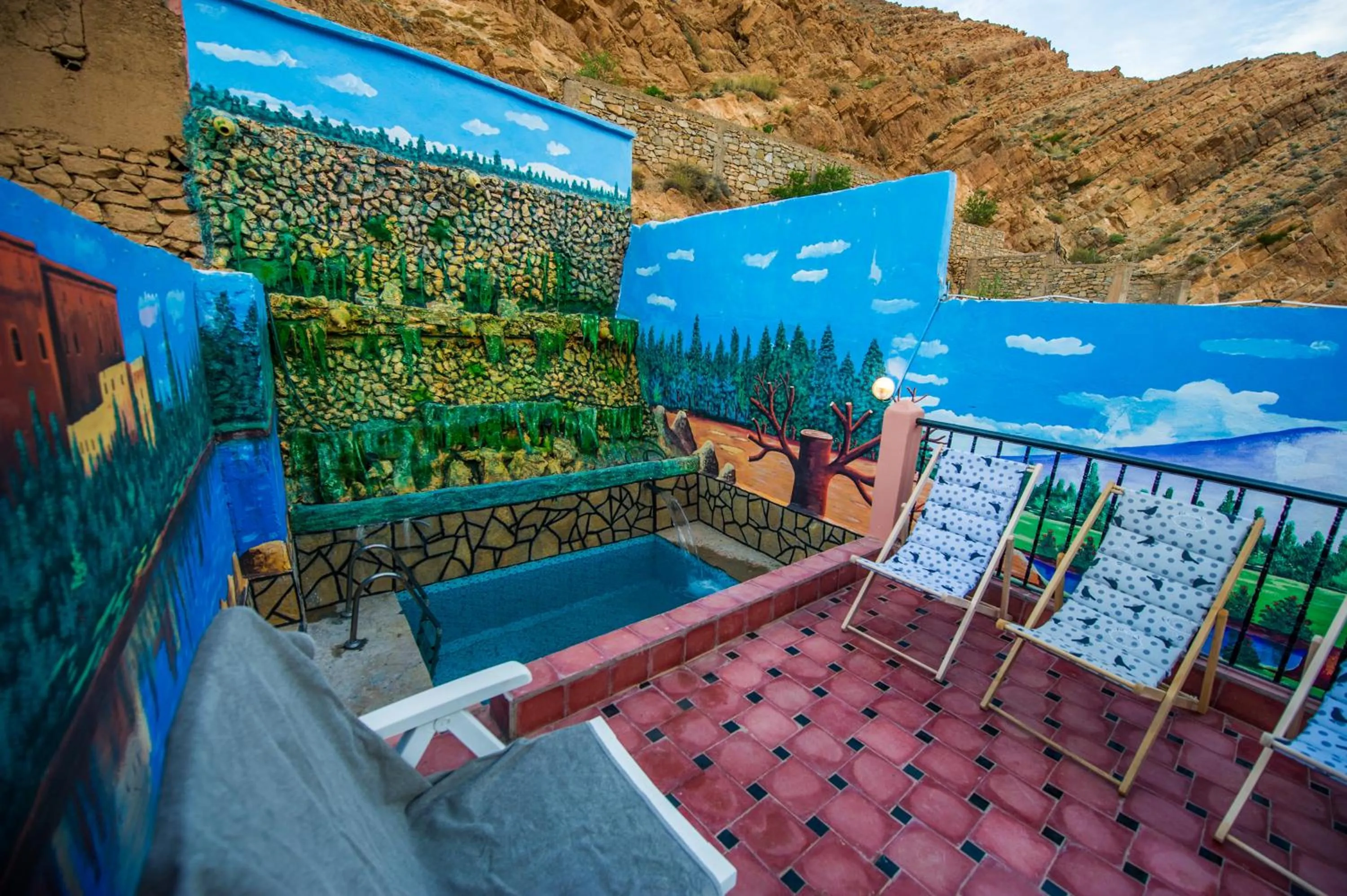 Pool view in Riad Sephora