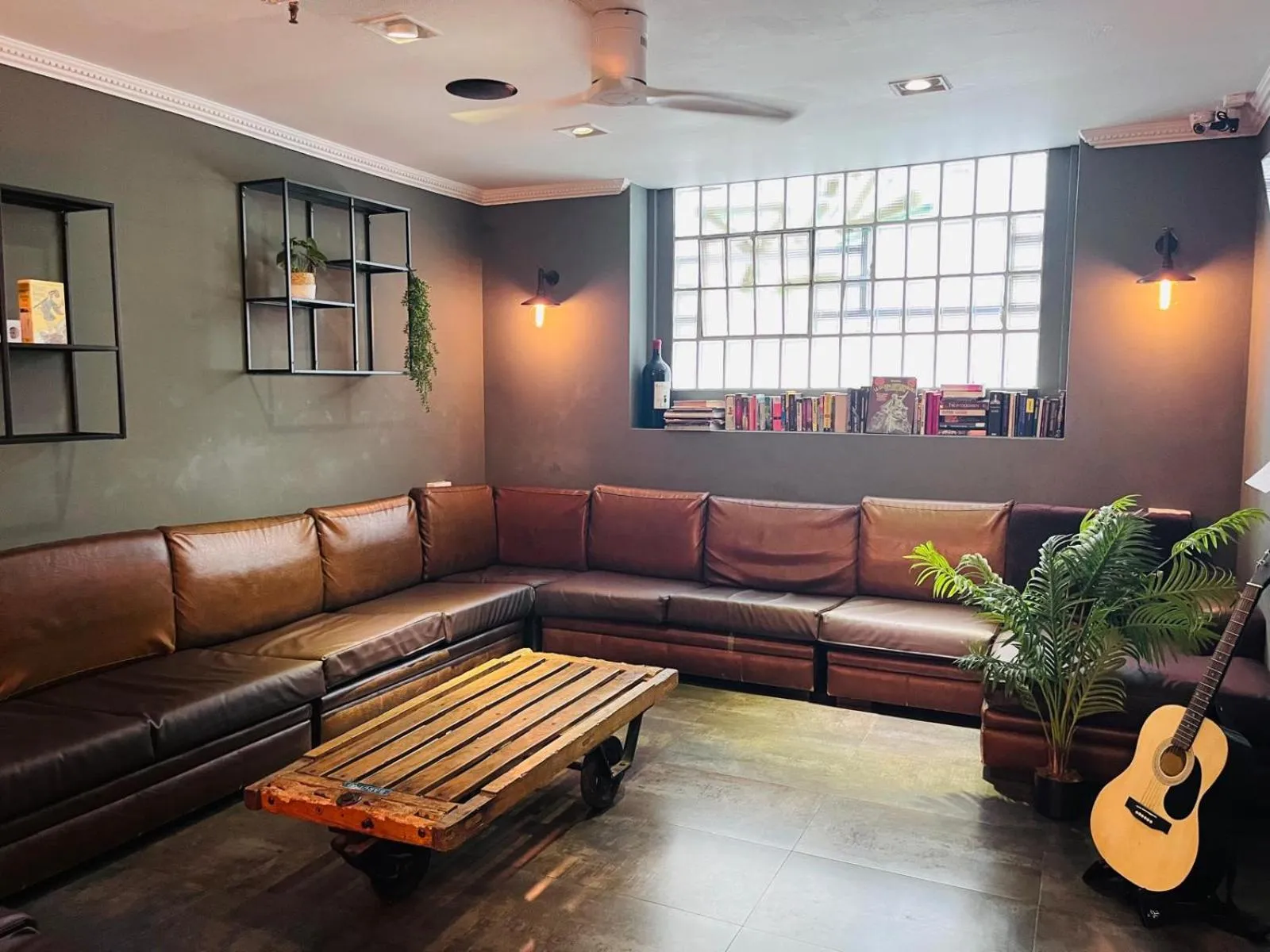 Communal lounge/ TV room in Black Swan Hostel