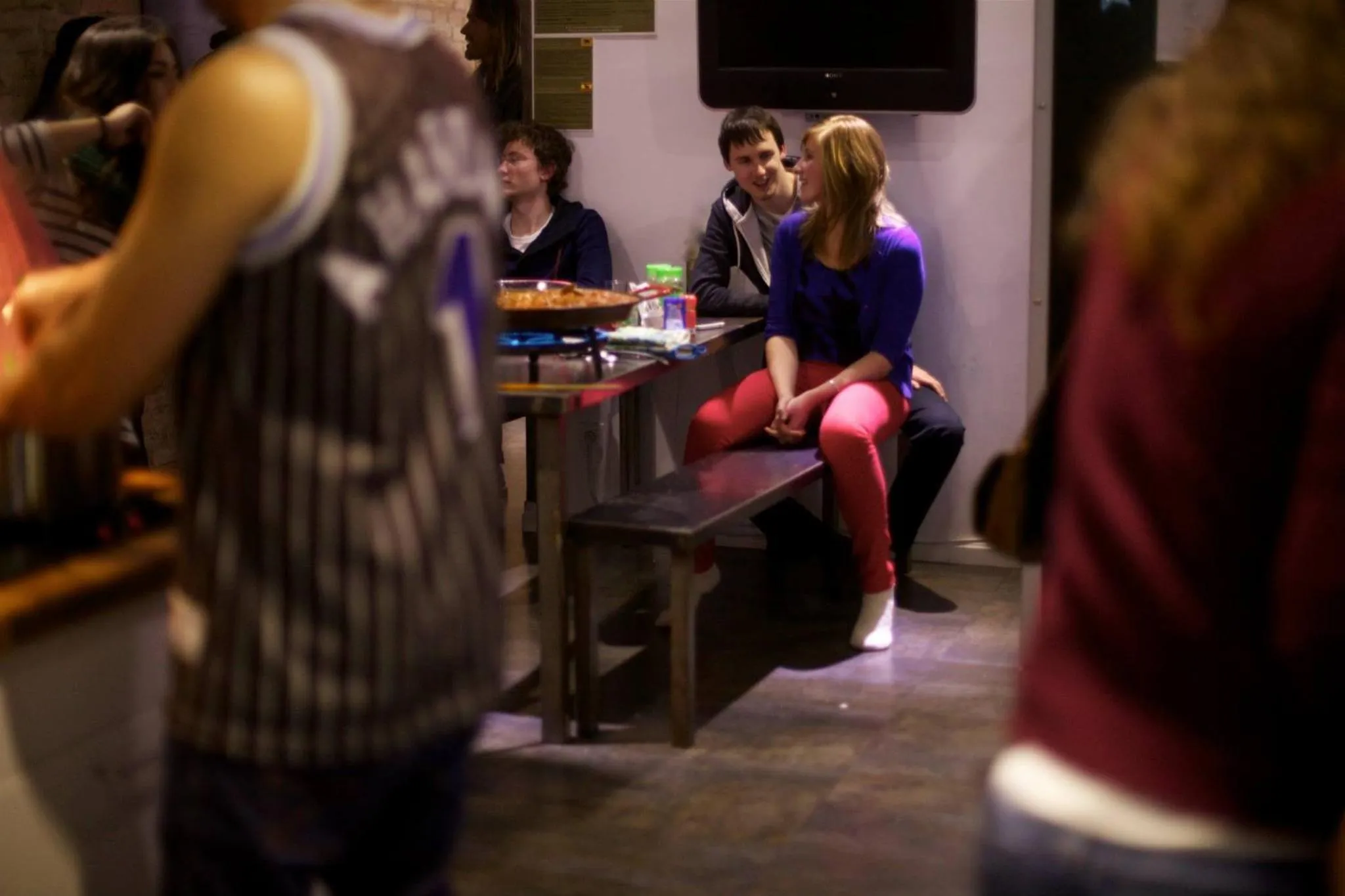 Communal kitchen in Black Swan Hostel