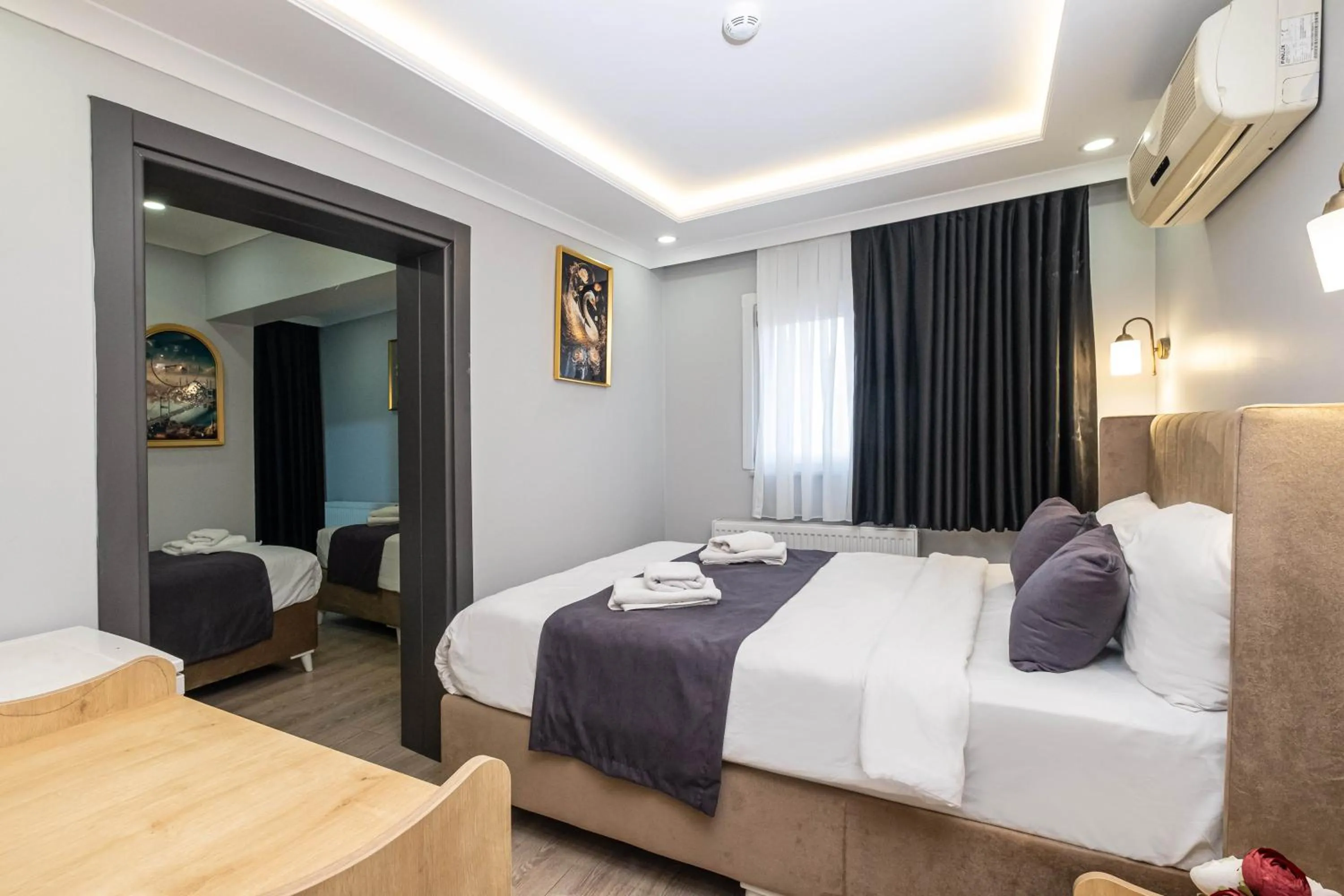 Bed in Family Istanbul Hotel