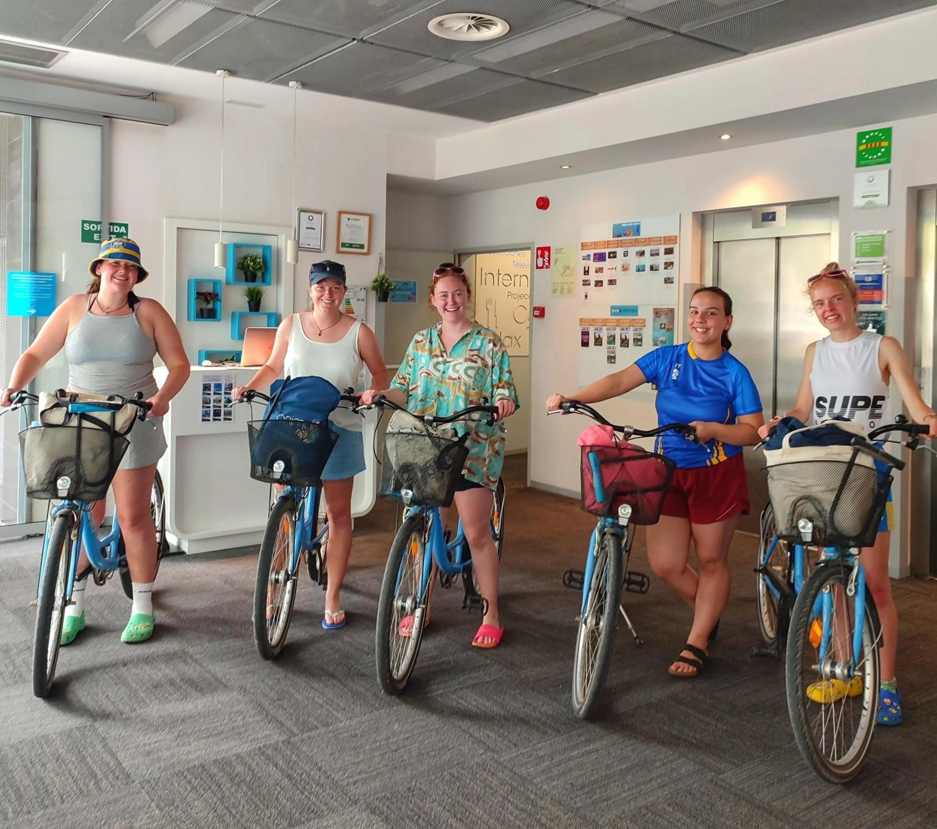 Cycling in Twentytu Hostel Barcelona