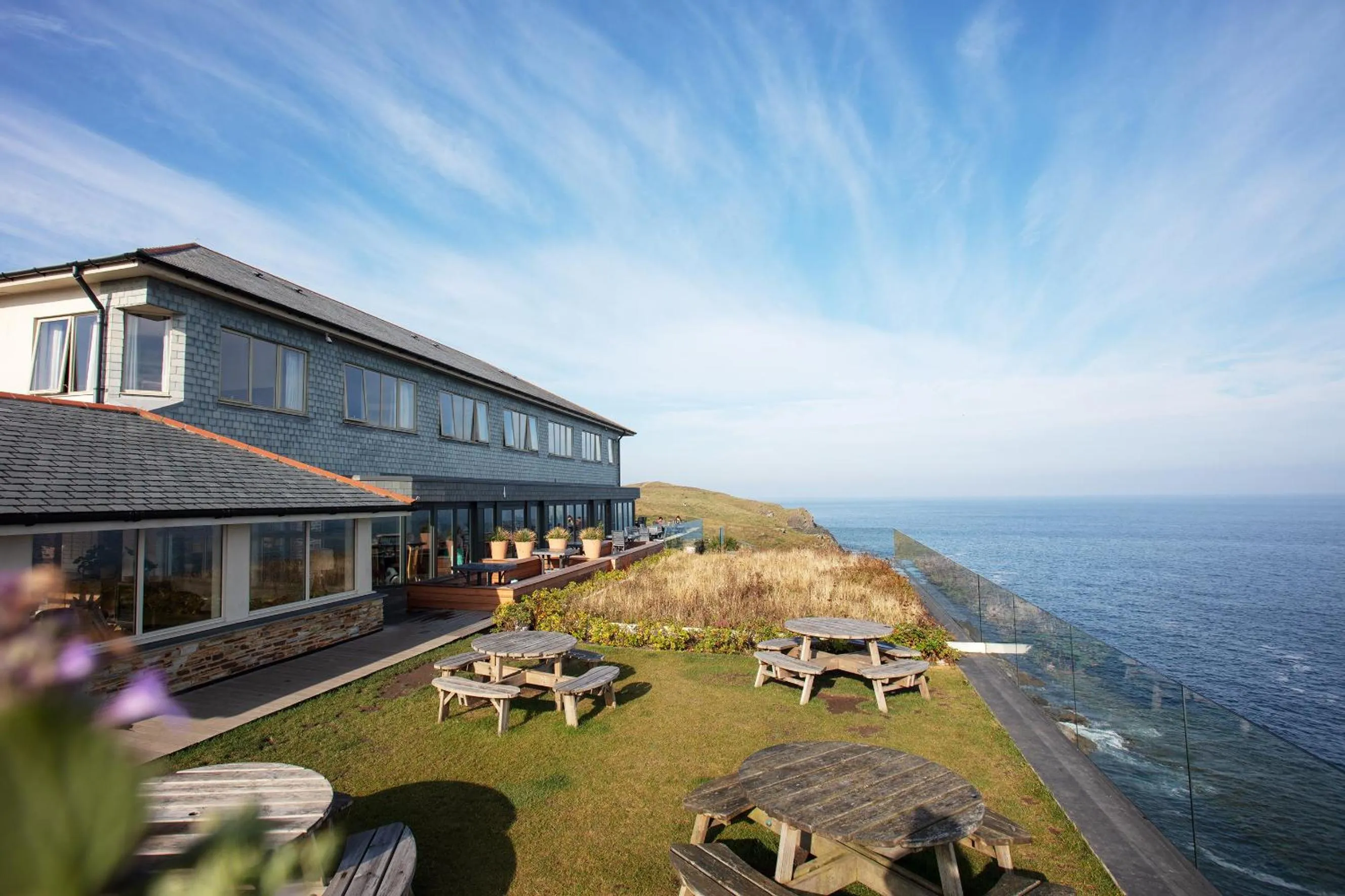 Sea view in The Lewinnick Lodge