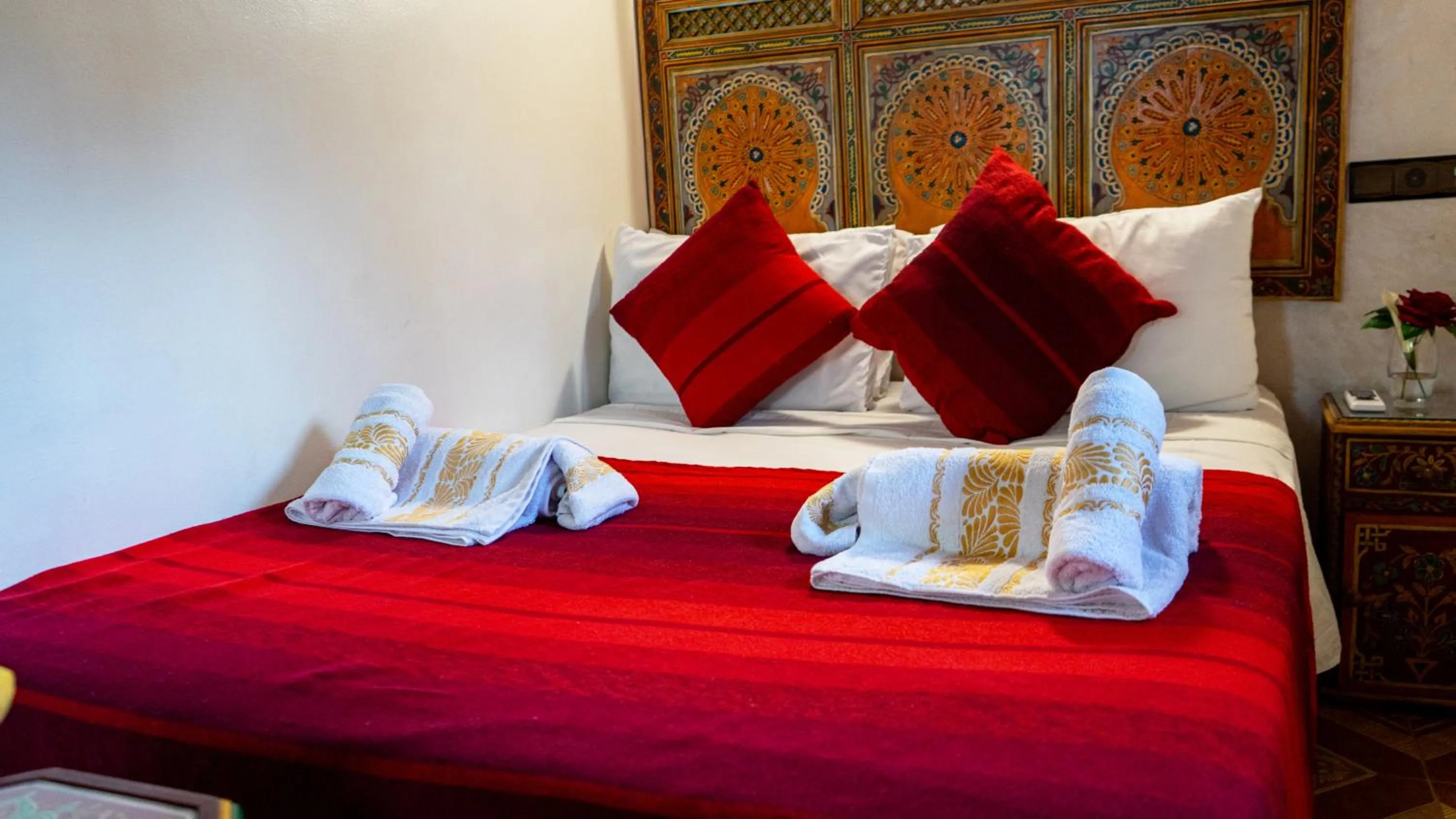 Bed in Riad Dar El Ouedghiri