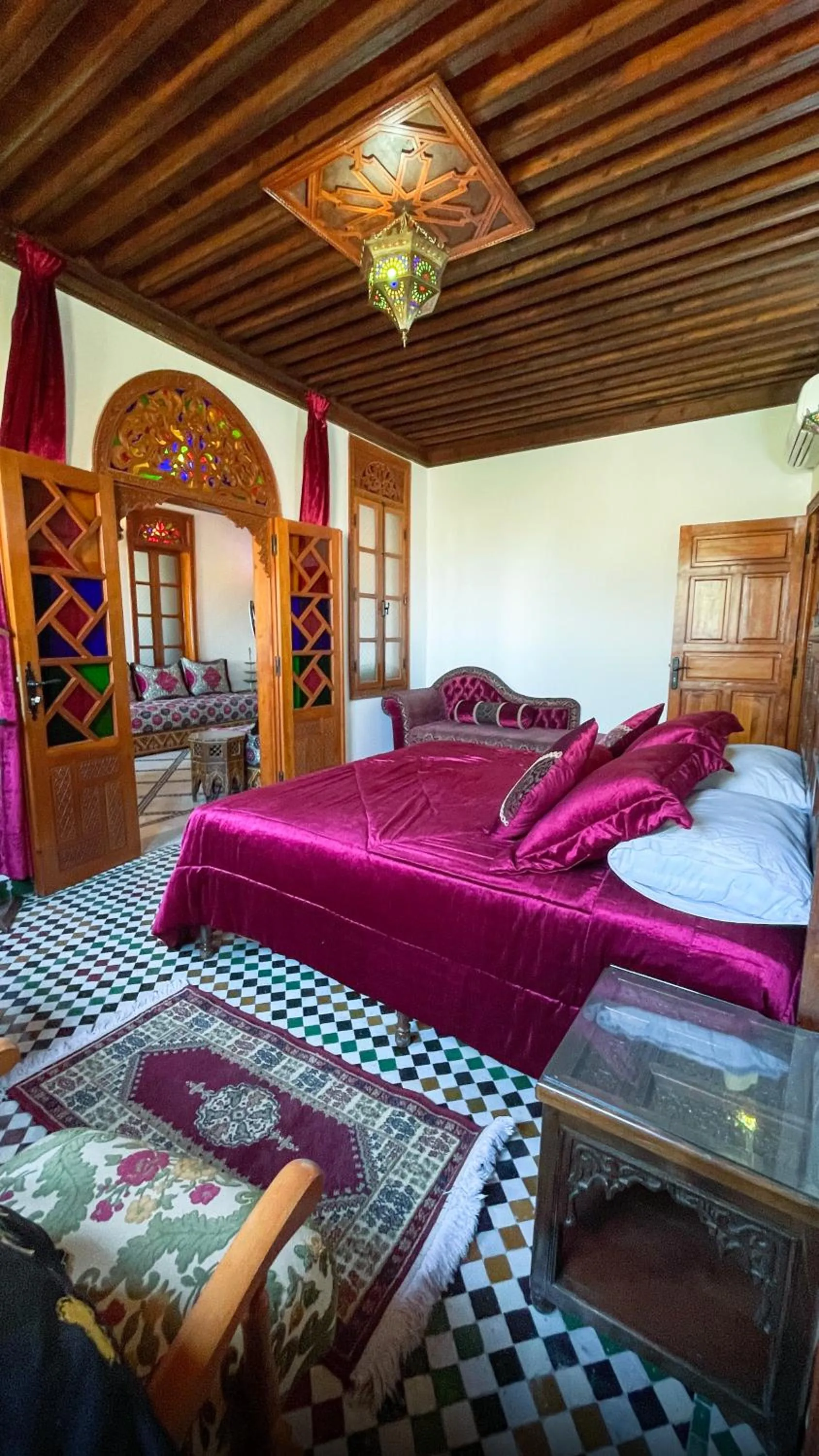 Bed in Riad Dar El Ouedghiri
