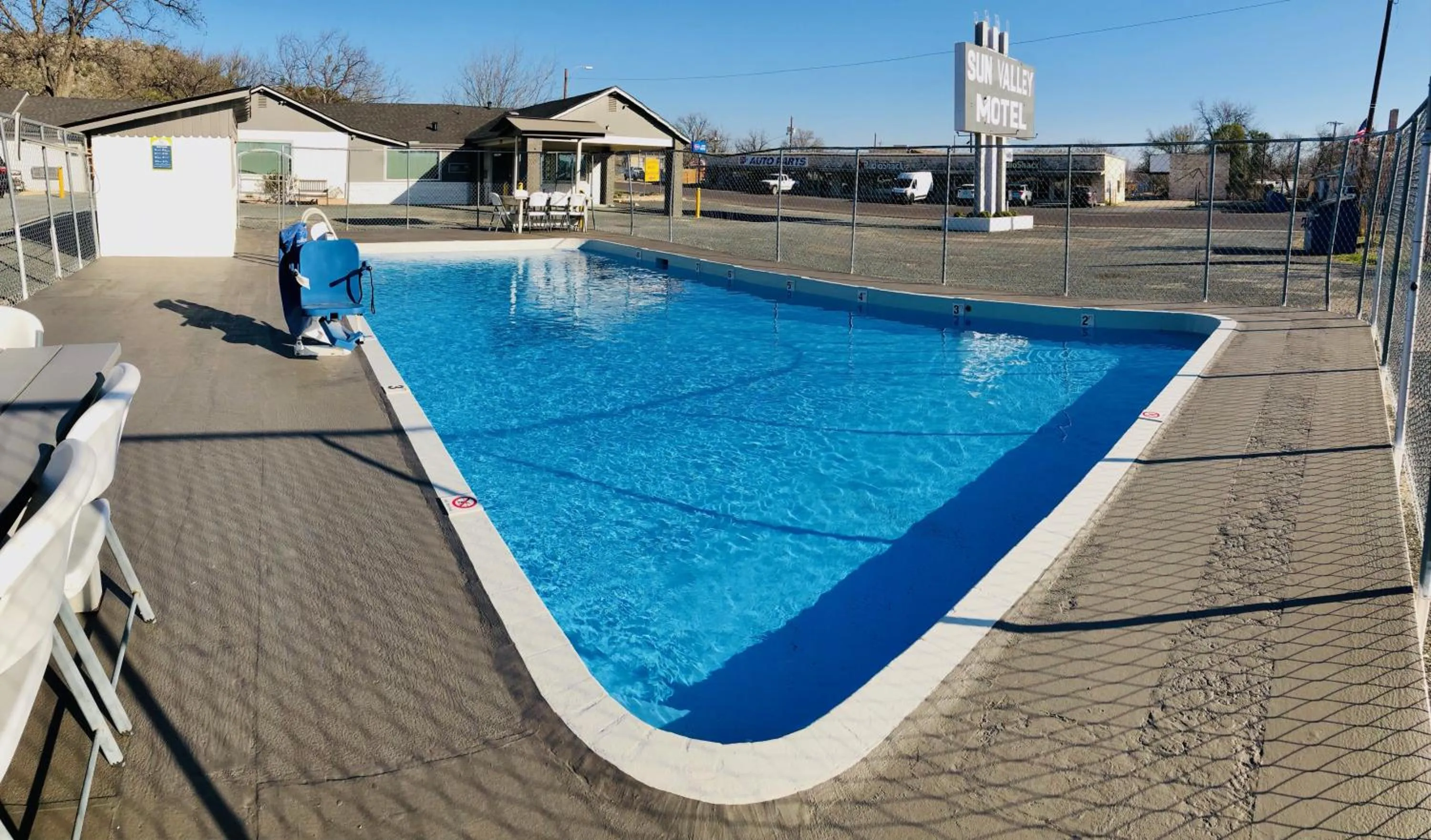 Pool view in Sun Valley Motel Junction