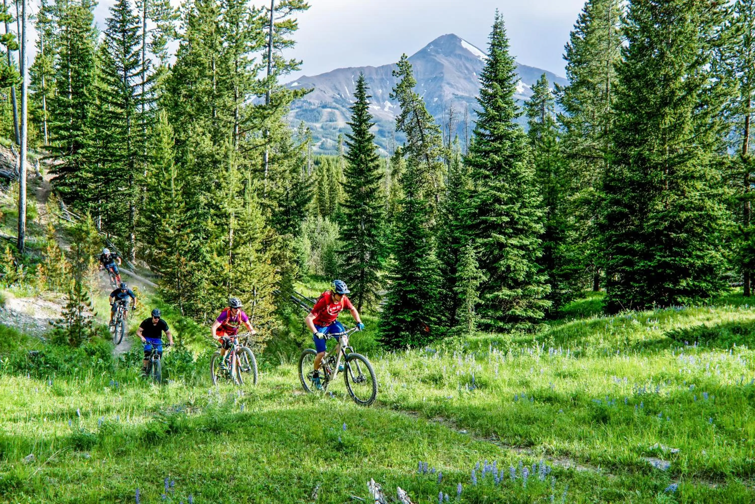 Cycling in Huntley Lodge at Big Sky Resort