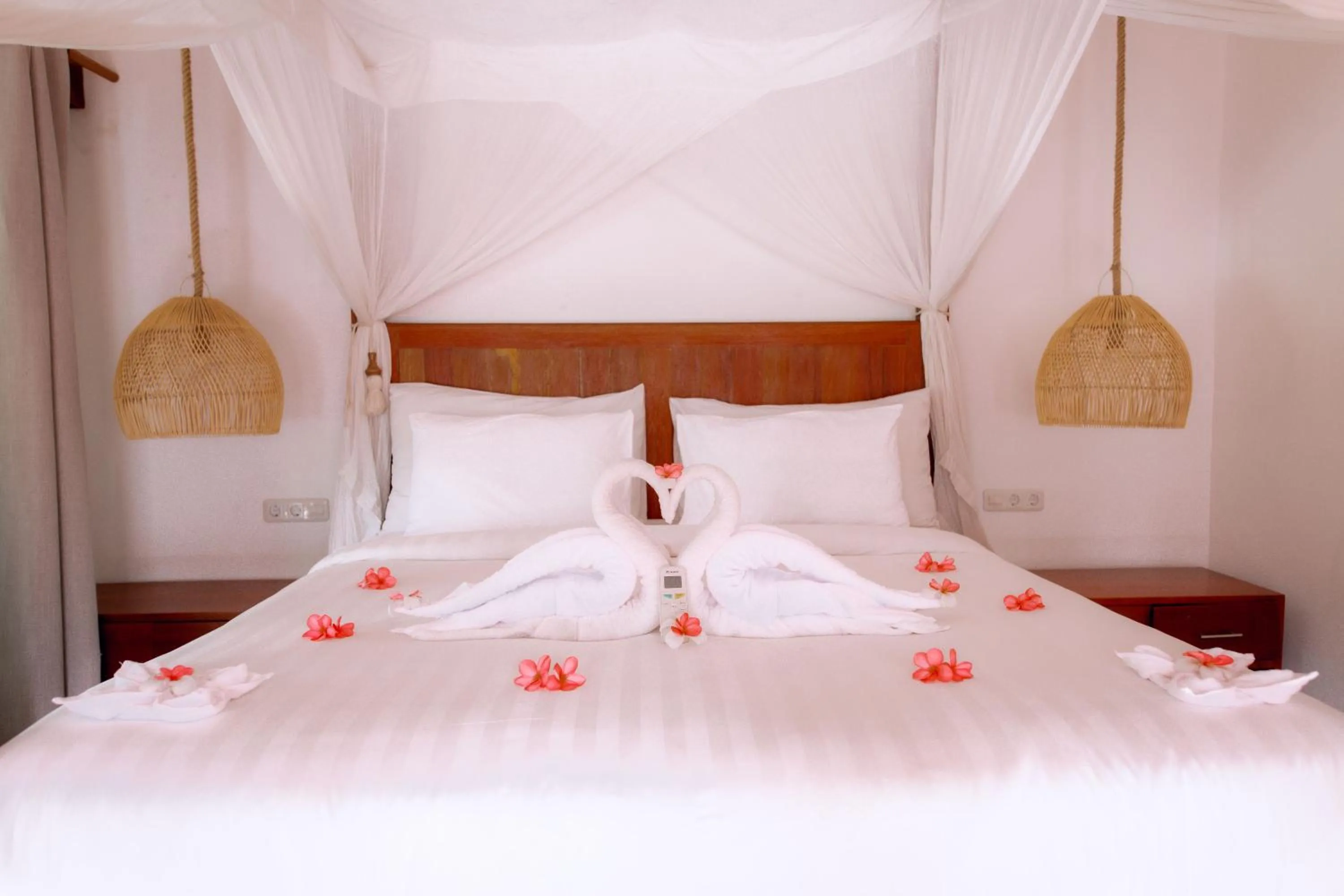 Bed in Island View Bar & Bungalow