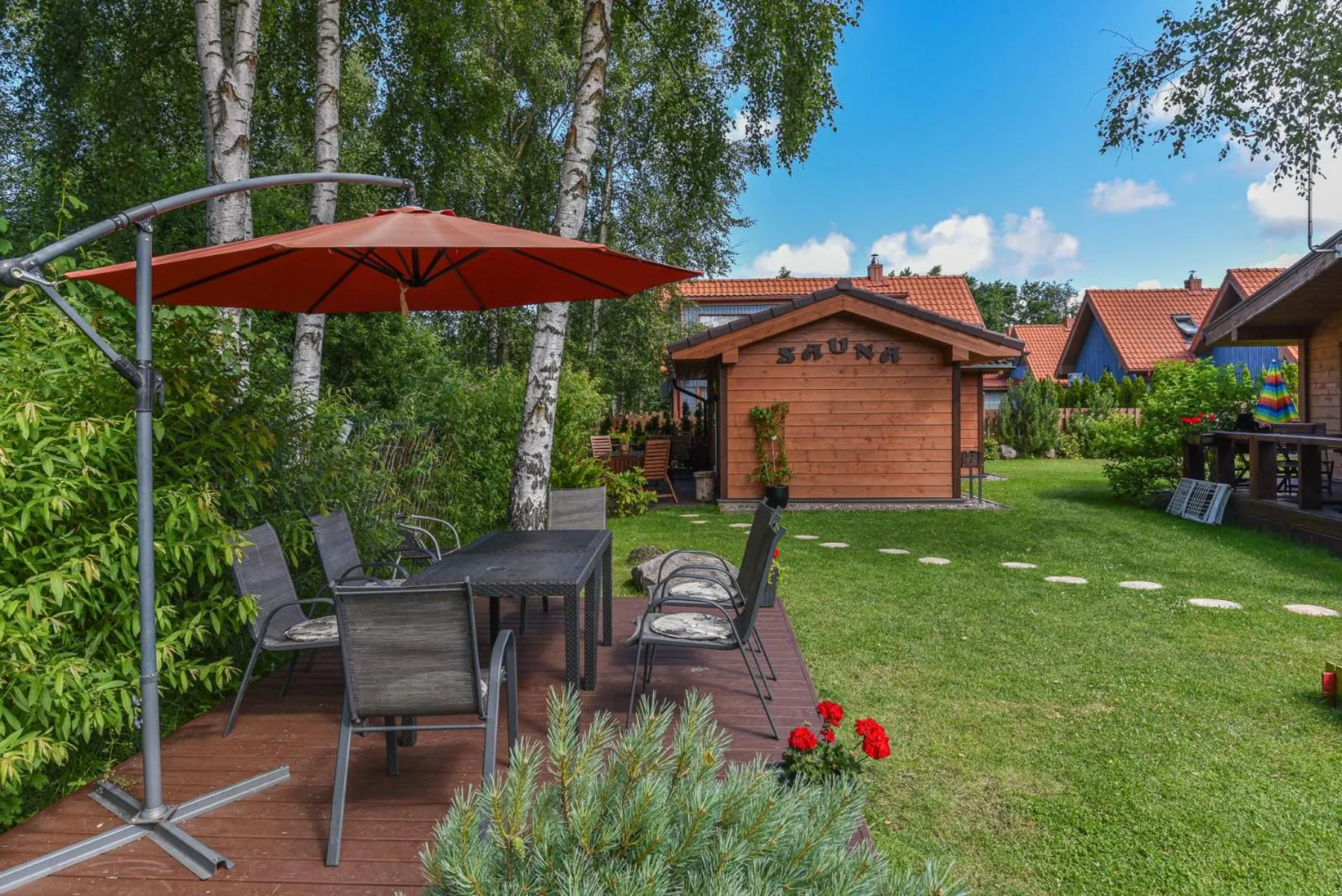 BBQ facilities in Guest House Pasaulio Krastas