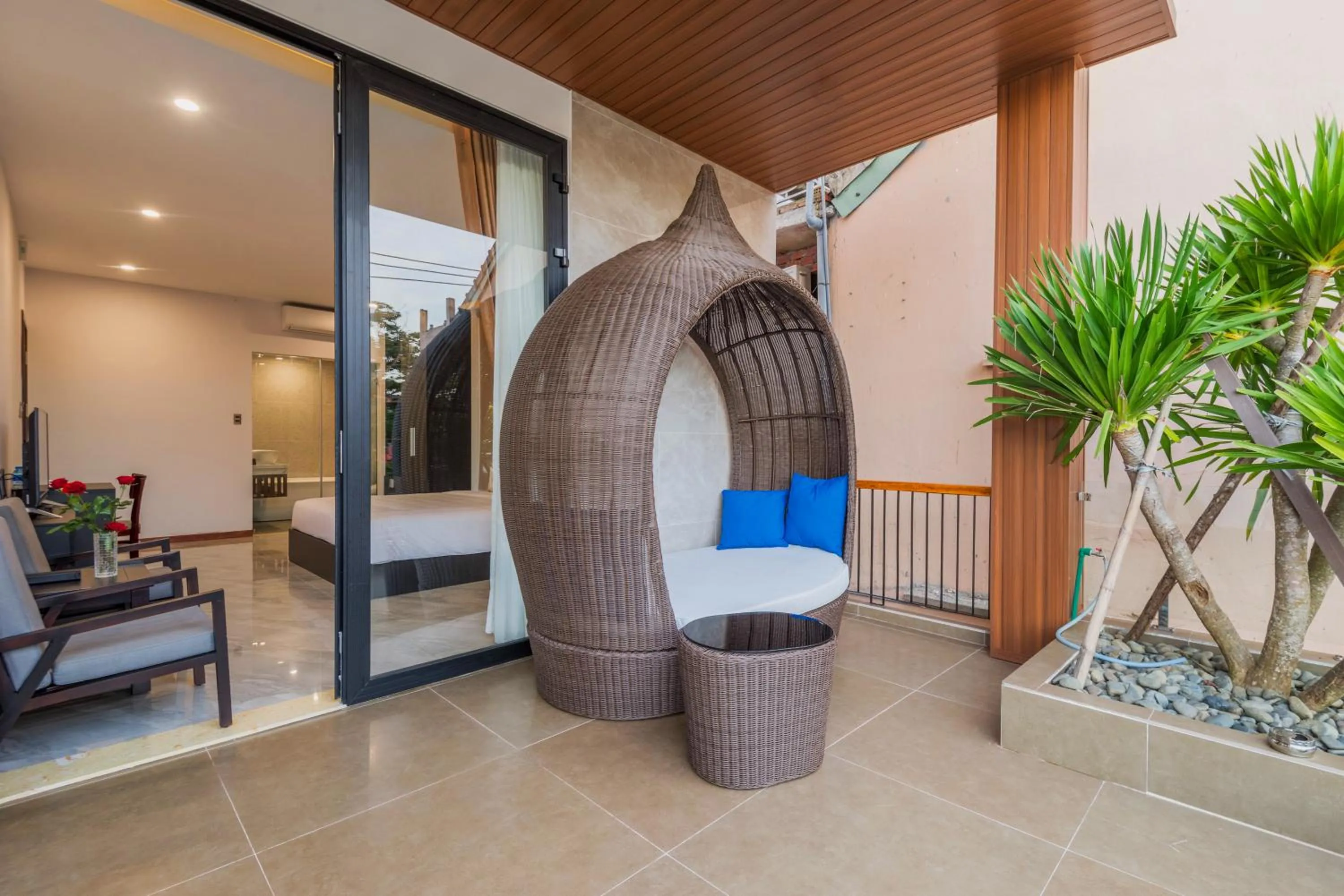 Seating area in Khong Cam Garden Villas