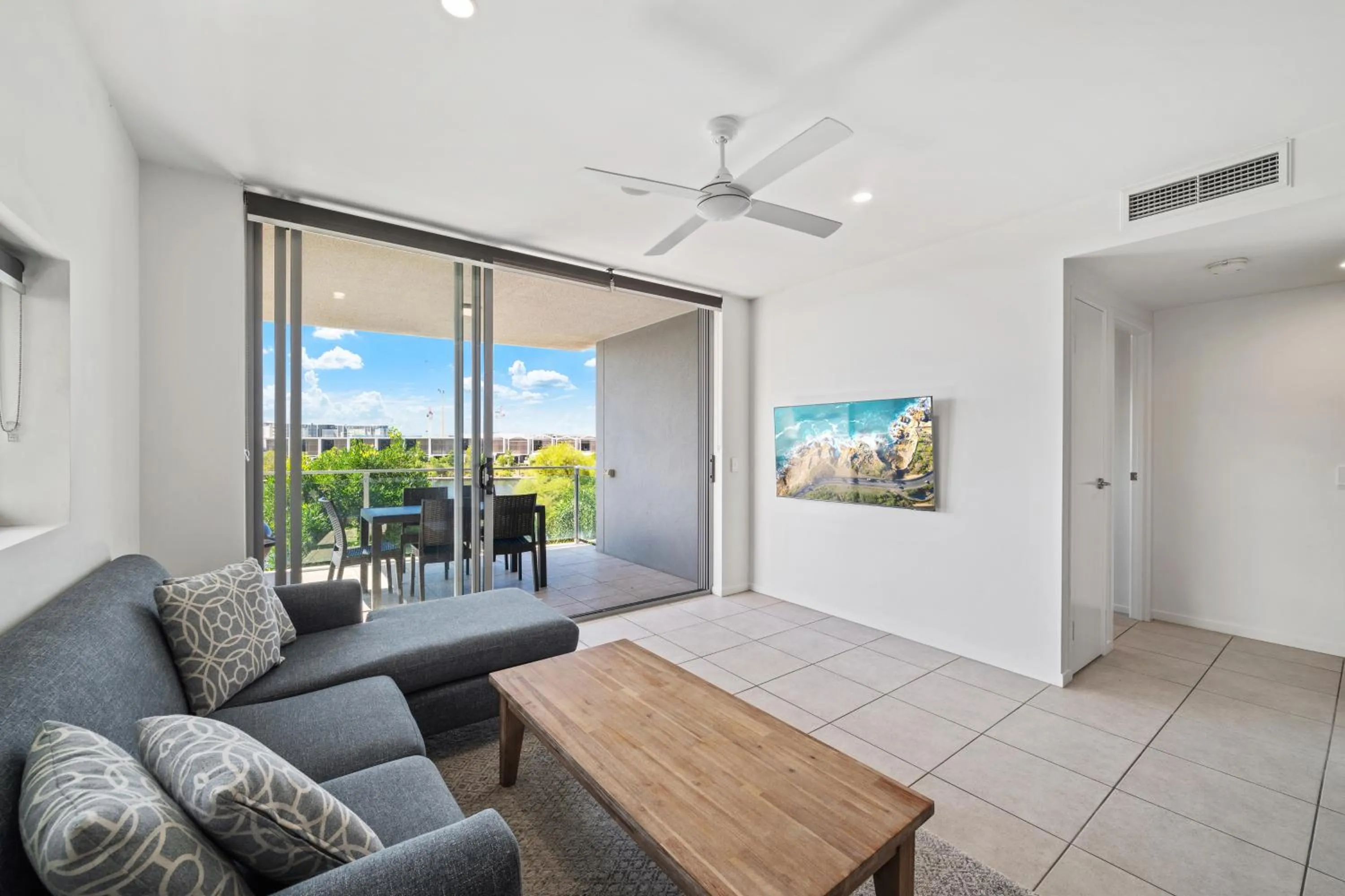 Living room in North Shore Oceanside Kawana