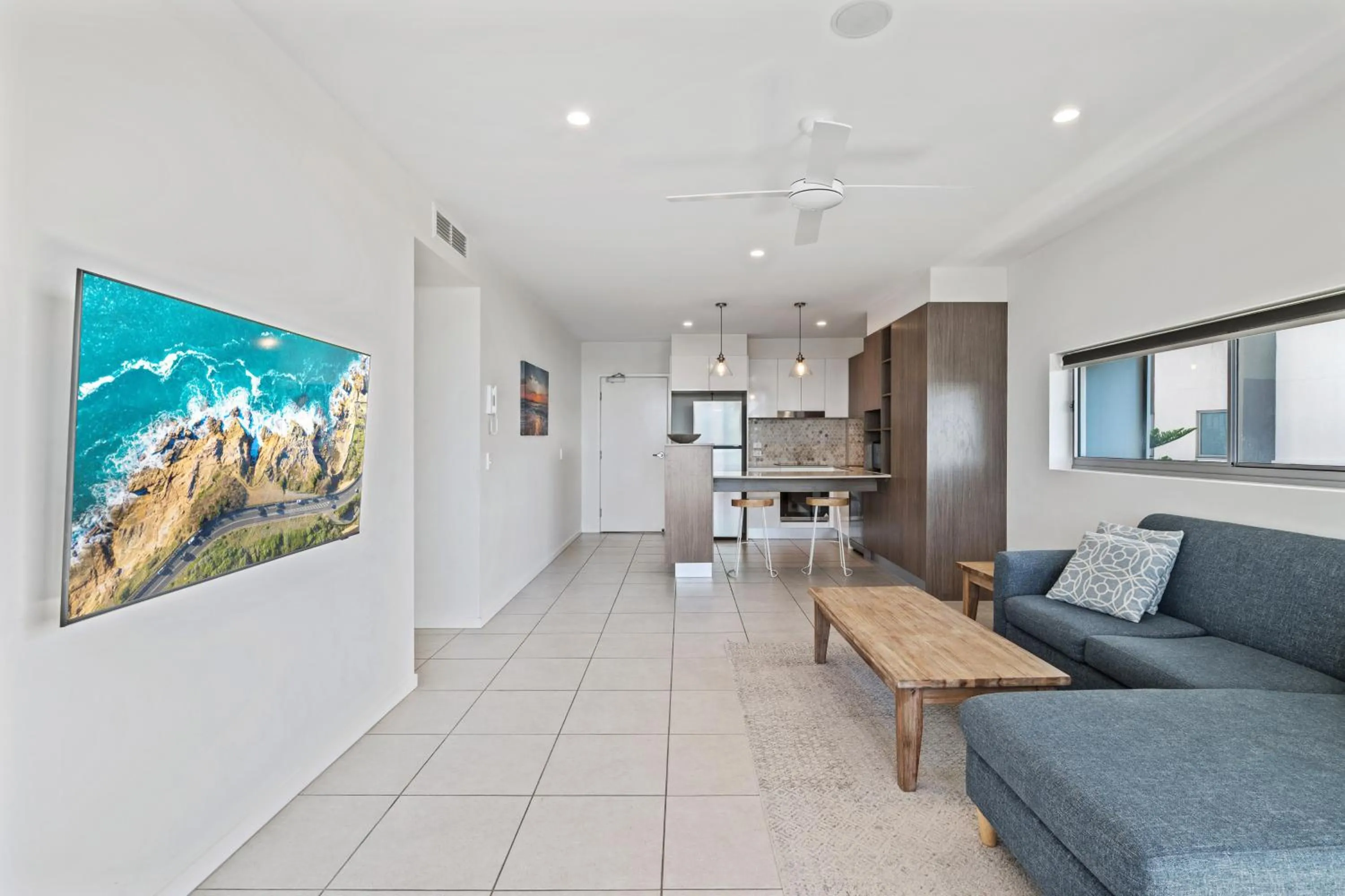 Living room in North Shore Oceanside Kawana