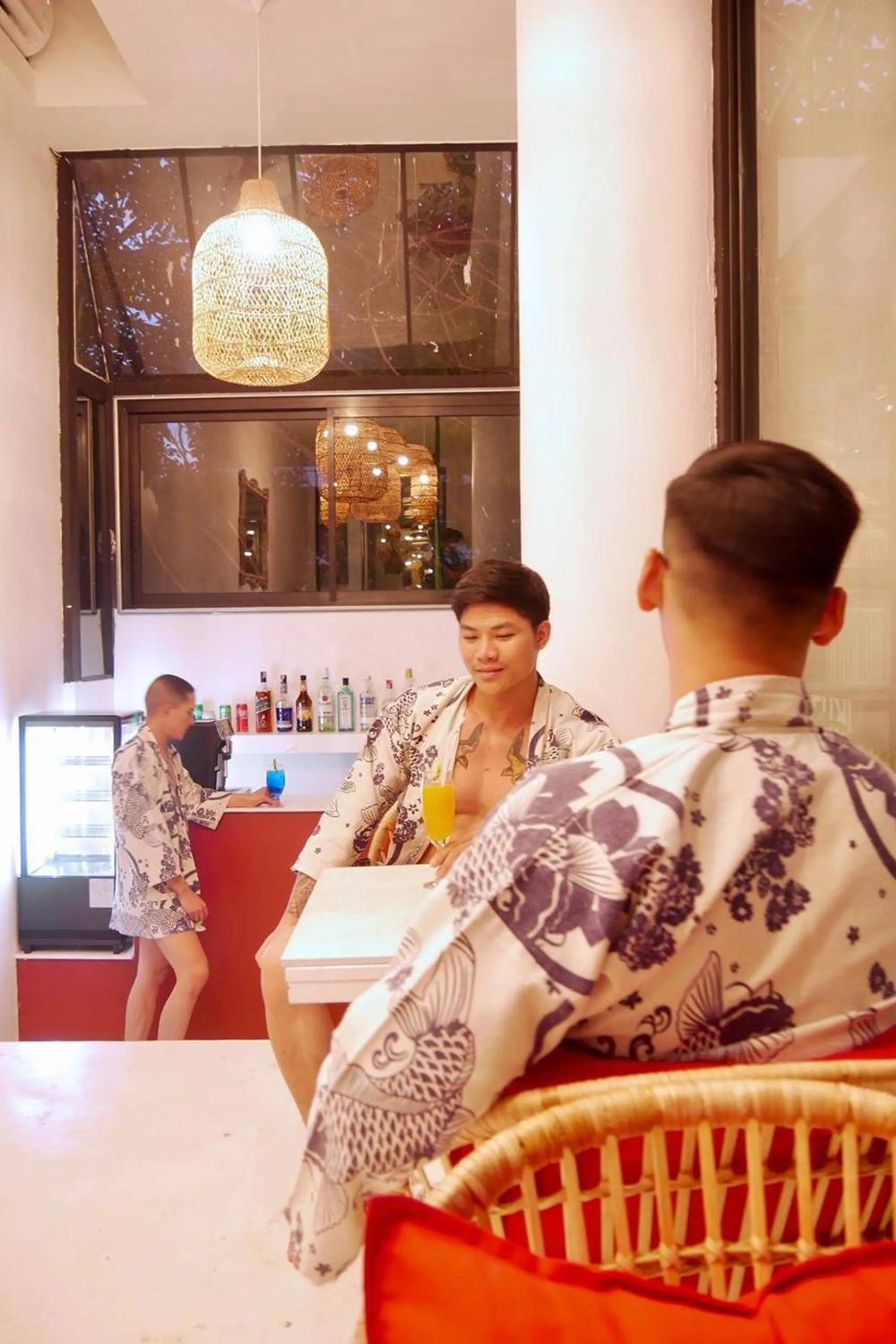 Lounge or bar in Blu Cabin Ari Stylish Gay Poshtel