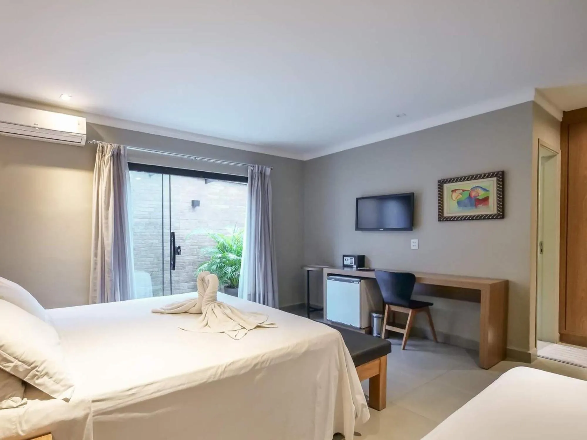 Bed in Hotel Paraíso das Águas Bonito