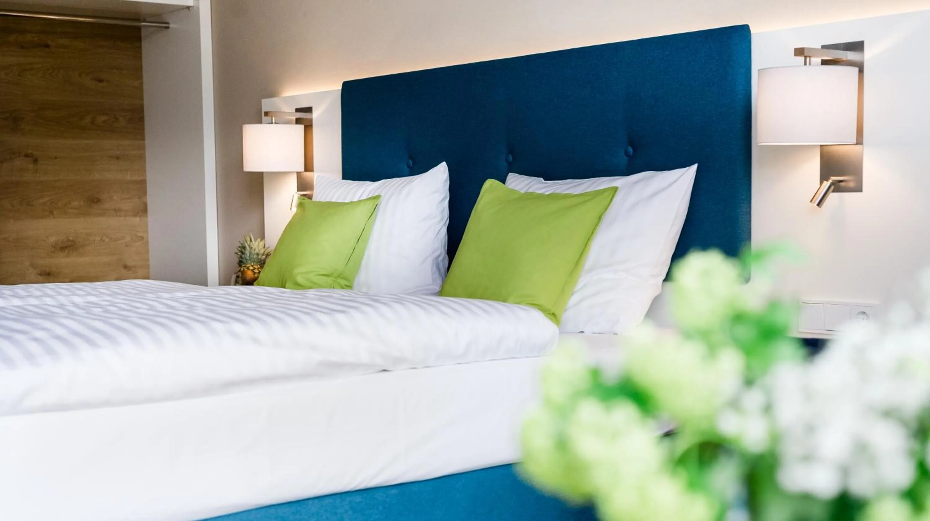 Bedroom, Bed in Haus Rissen Gaestehaus