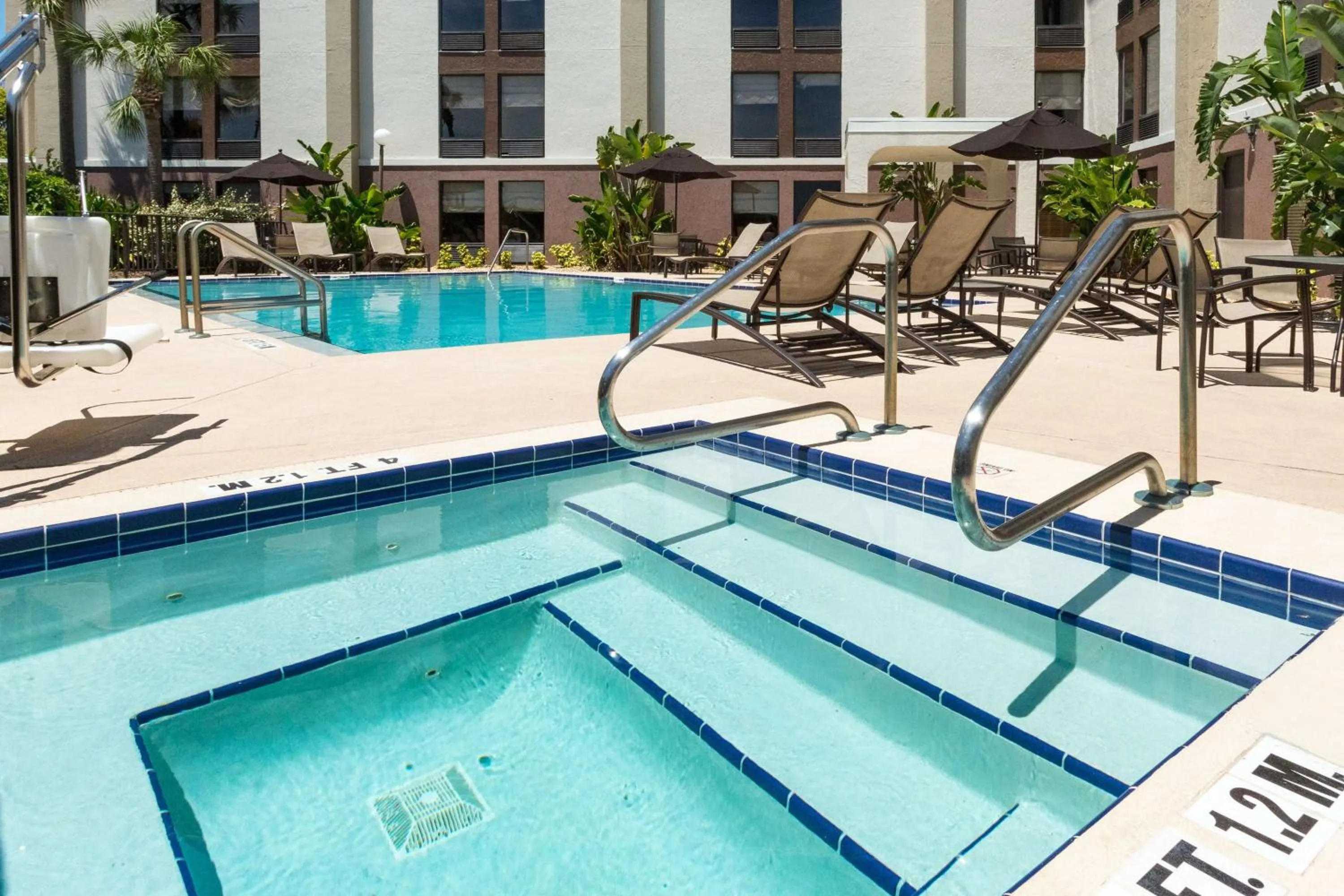 Pool view in Hampton Inn Daytona Speedway-Airport