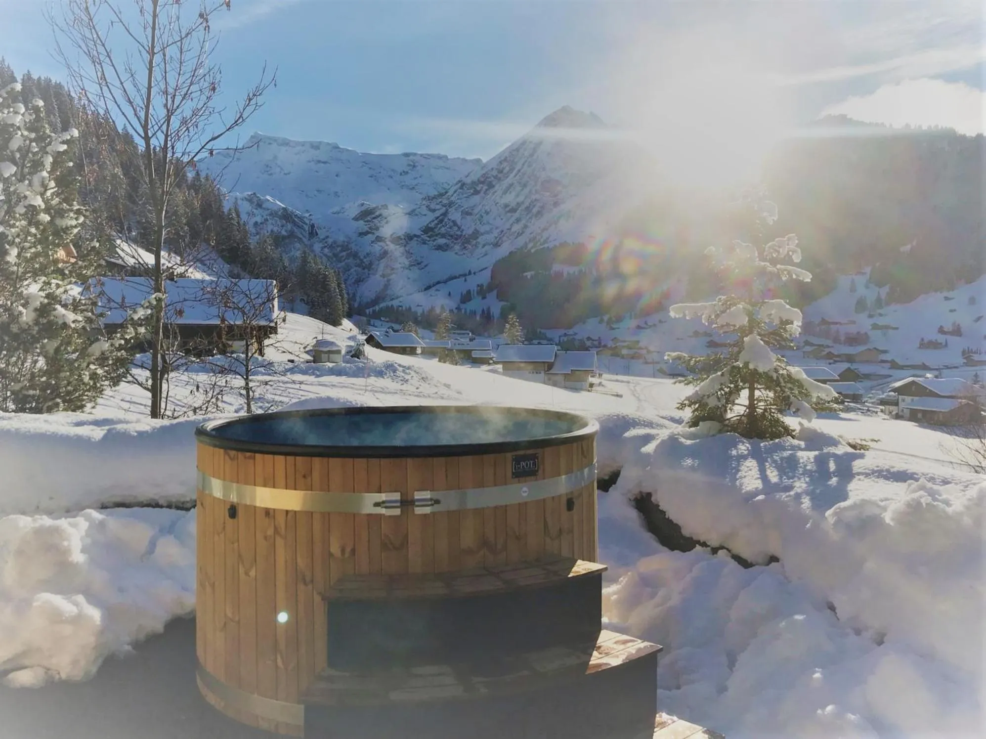 Swimming pool in Ferien- und Familienhotel Alpina Adelboden