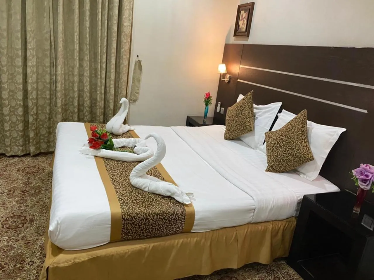 Bed in Rest Night Serviced Apartments - Al Nafal