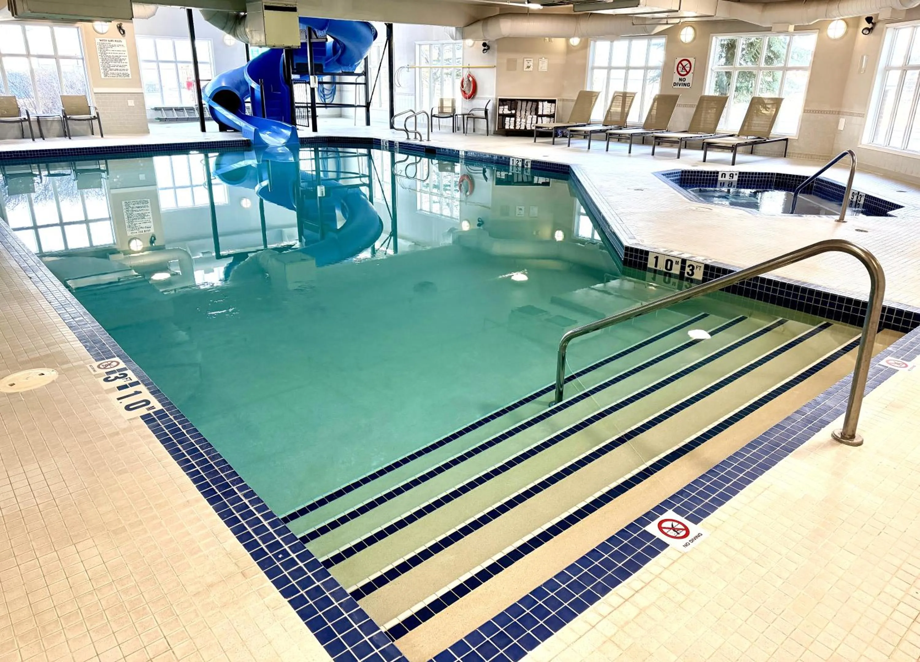 Swimming pool in Holiday Inn Express Airdrie by IHG