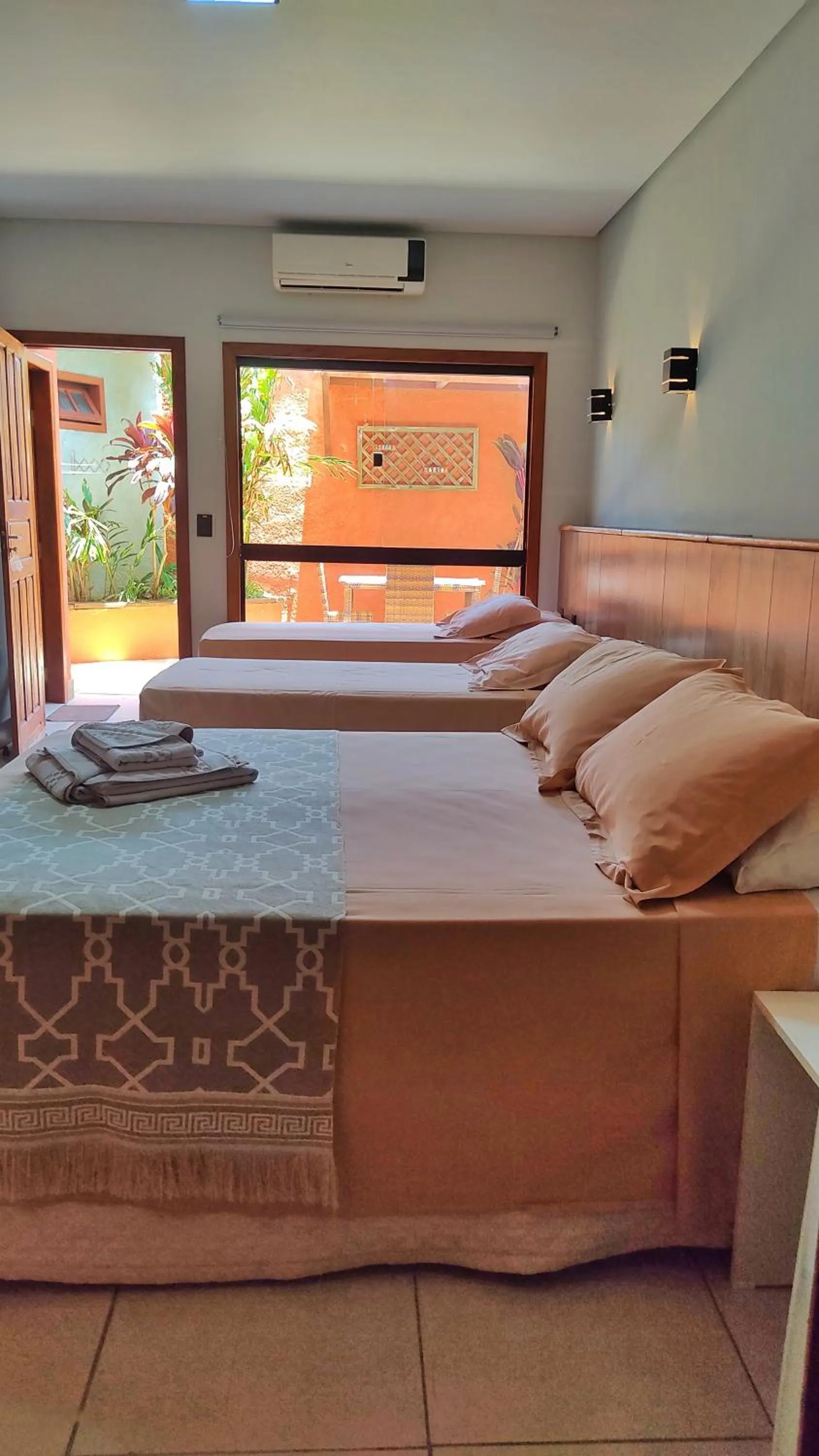 Bed in Pousada Novo Prado