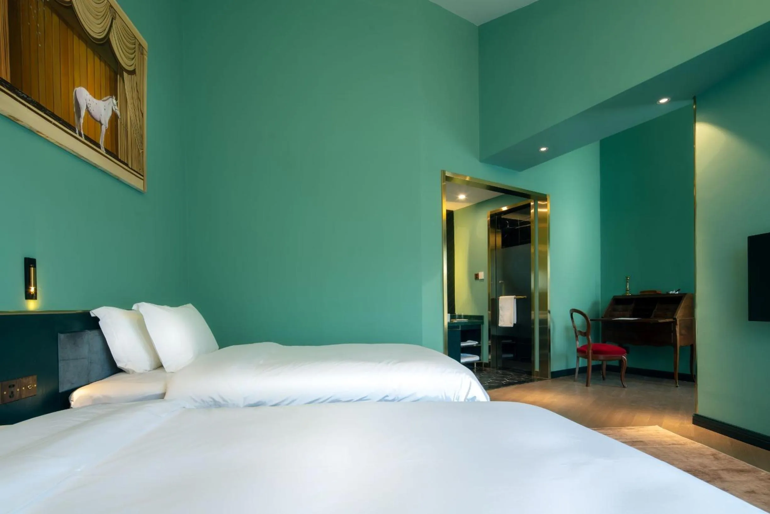 Bed in Moon and Chalice Boutique Hotel