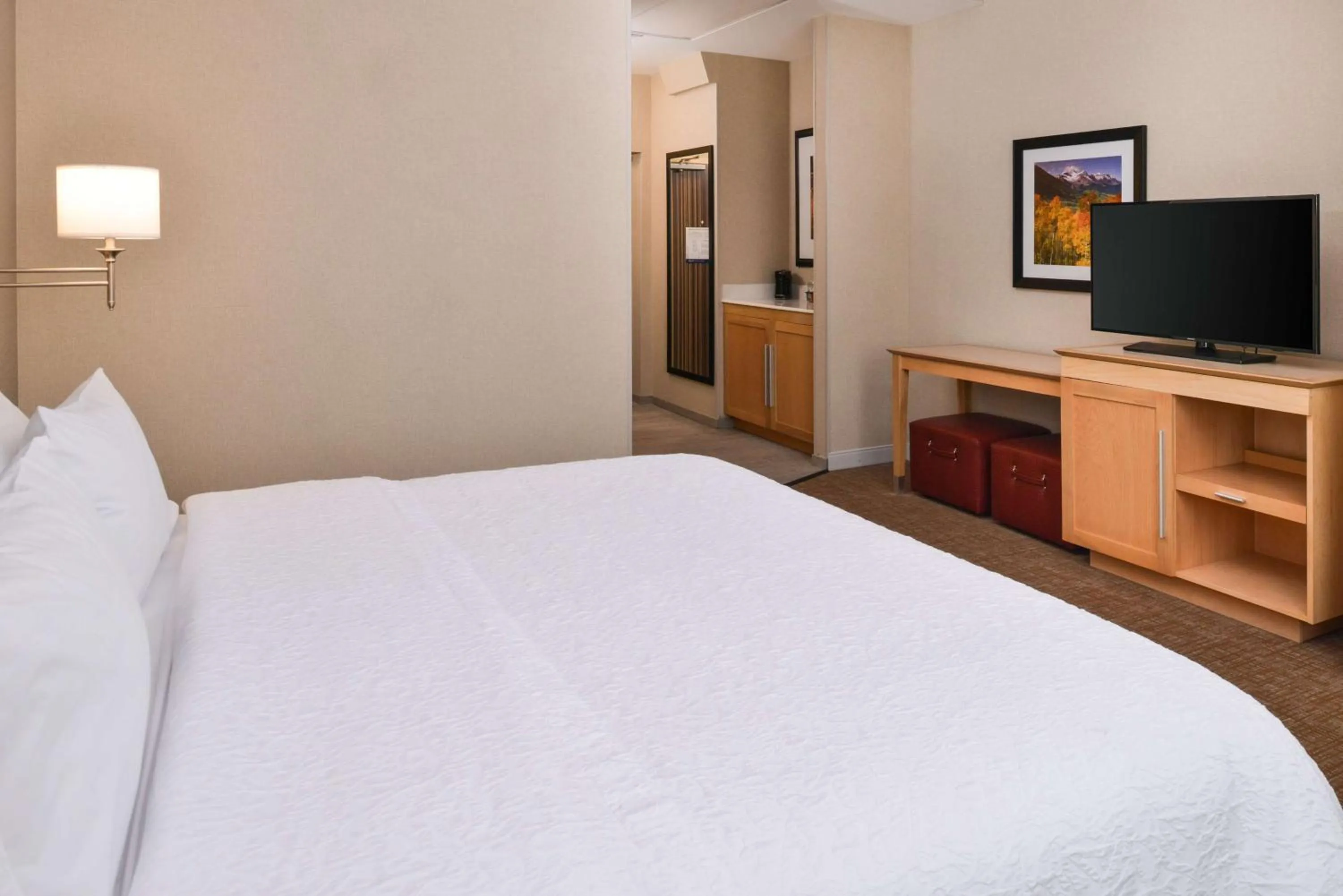 Bed in Hampton Inn & Suites Denver-Speer Boulevard