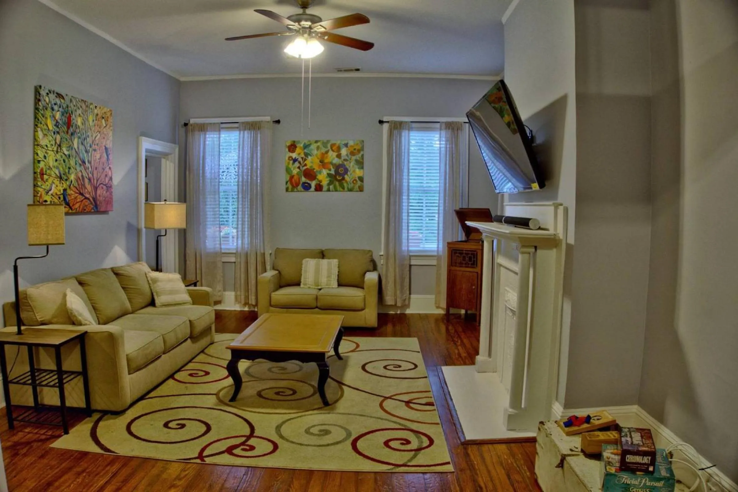 Living room in Beautiful 6 Bed, 5 Bath Historic Savannah Home