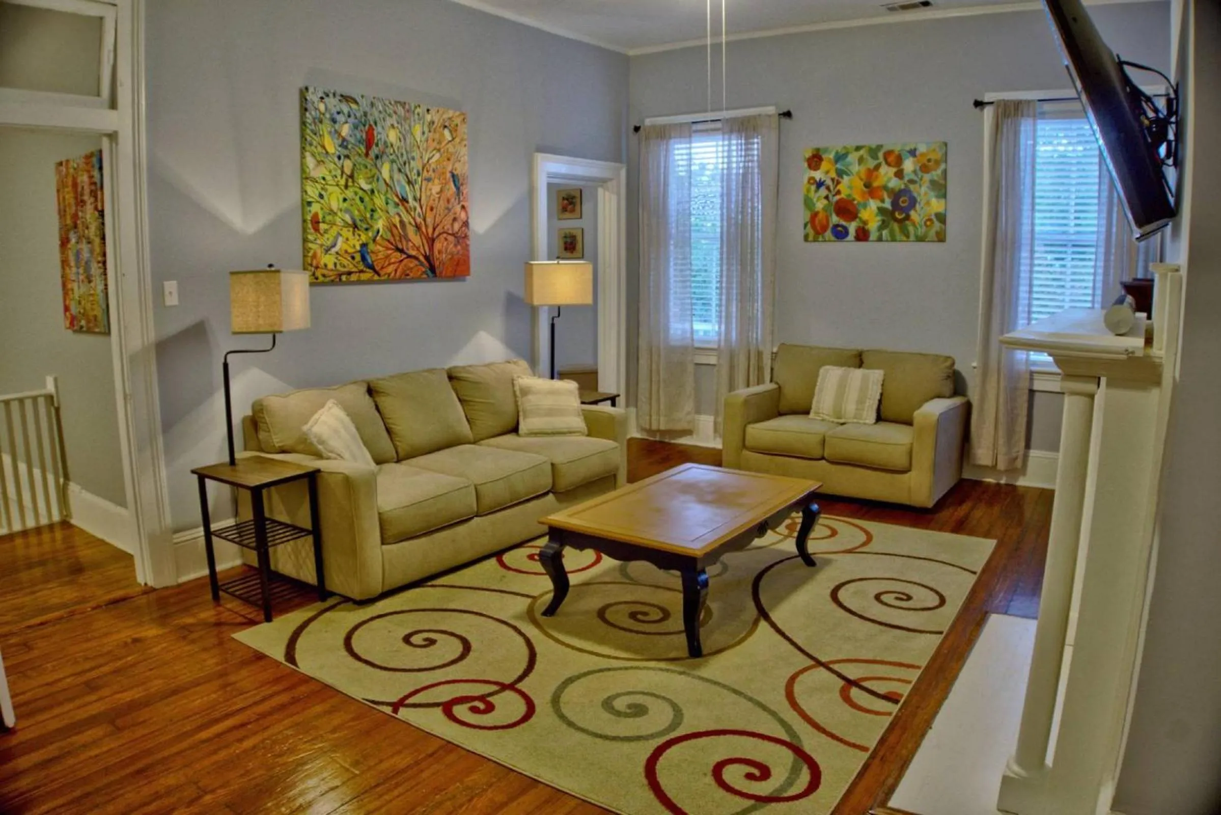 Living room in Beautiful 6 Bed, 5 Bath Historic Savannah Home