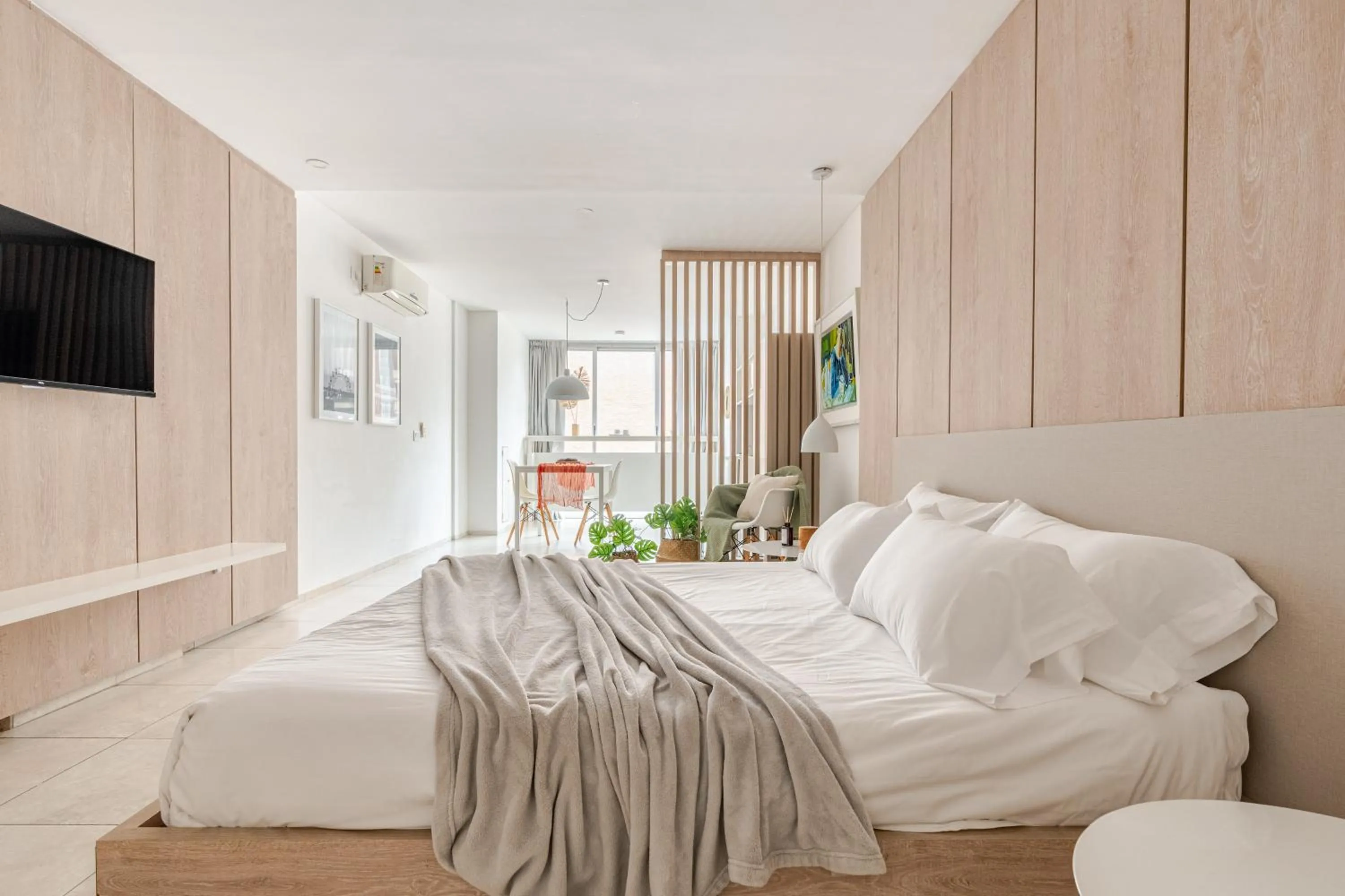 Bedroom, Bed in Departamentos Lugar