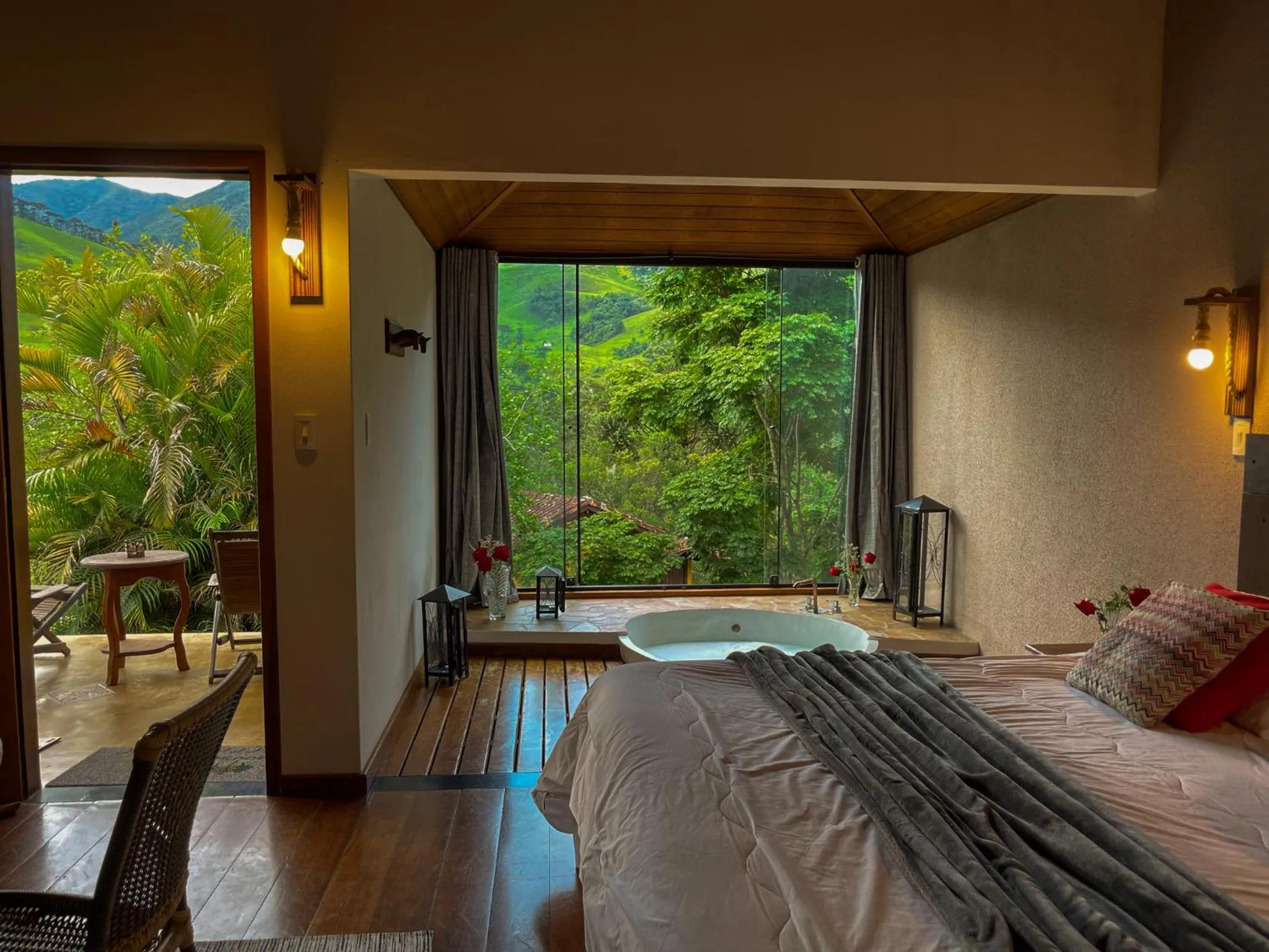 Bed in Pousada Serra do Luar