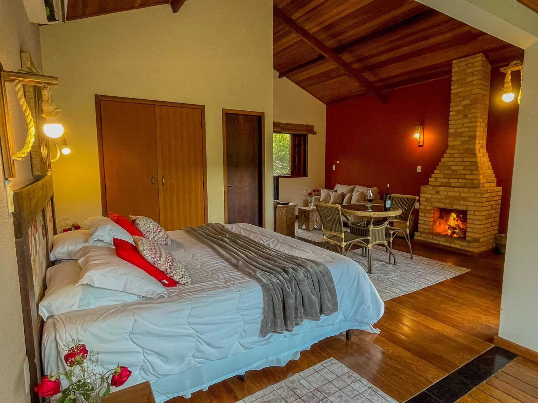 Bed in Pousada Serra do Luar