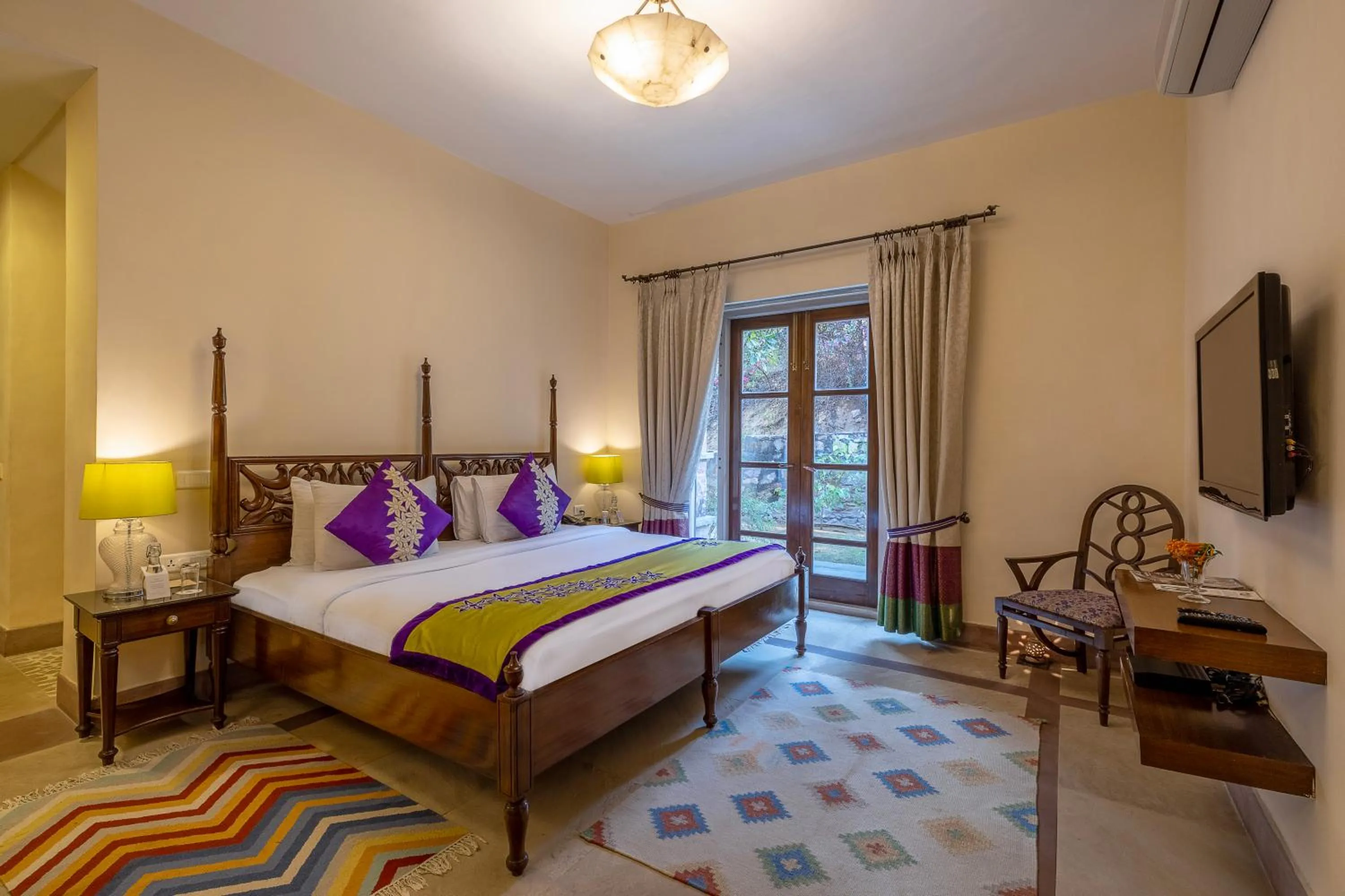 Bedroom, Bed in Tree of Life Resort & Spa Jaipur