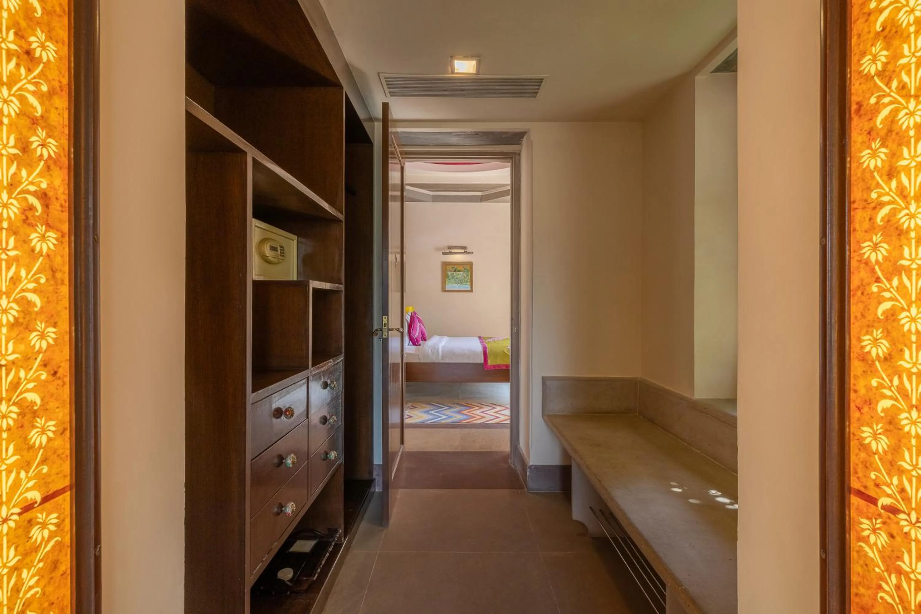 wardrobe, Bed in Tree of Life Resort & Spa Jaipur
