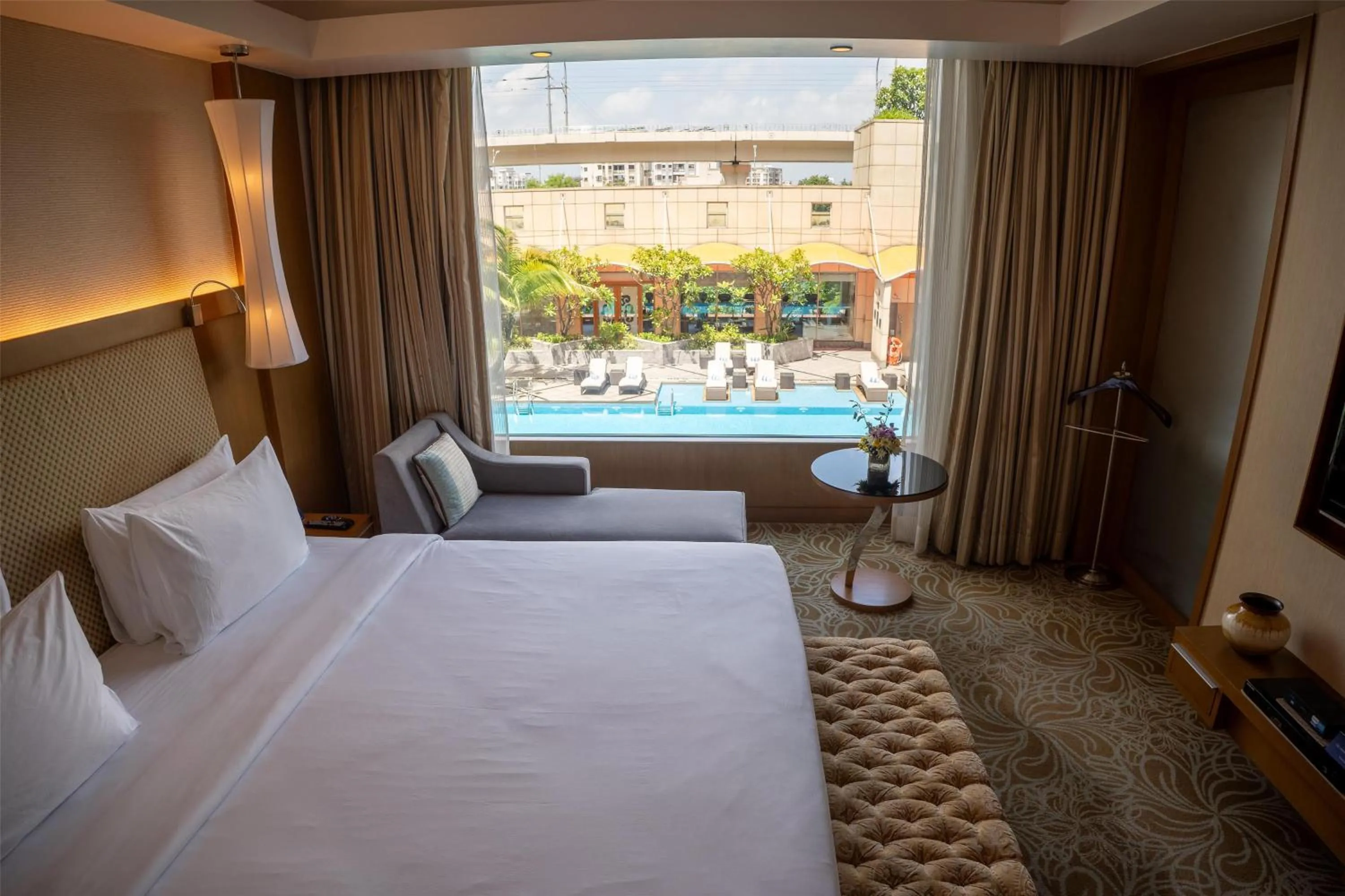 View (from property/room), Bed in Radisson Blu Hotel, Nagpur