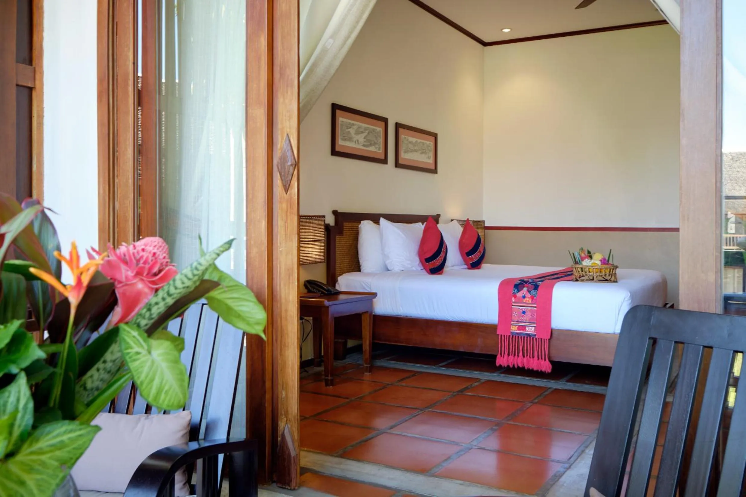 Bedroom, Bed in Riverside Boutique Resort, Vang Vieng