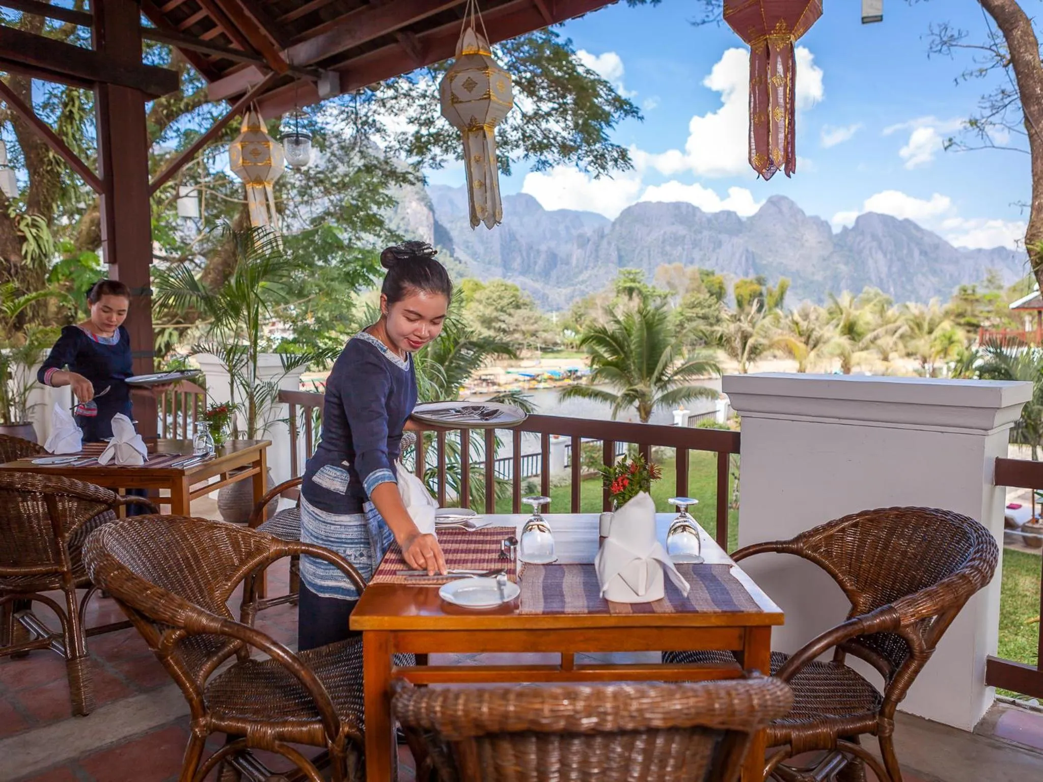 Restaurant/places to eat in Riverside Boutique Resort, Vang Vieng